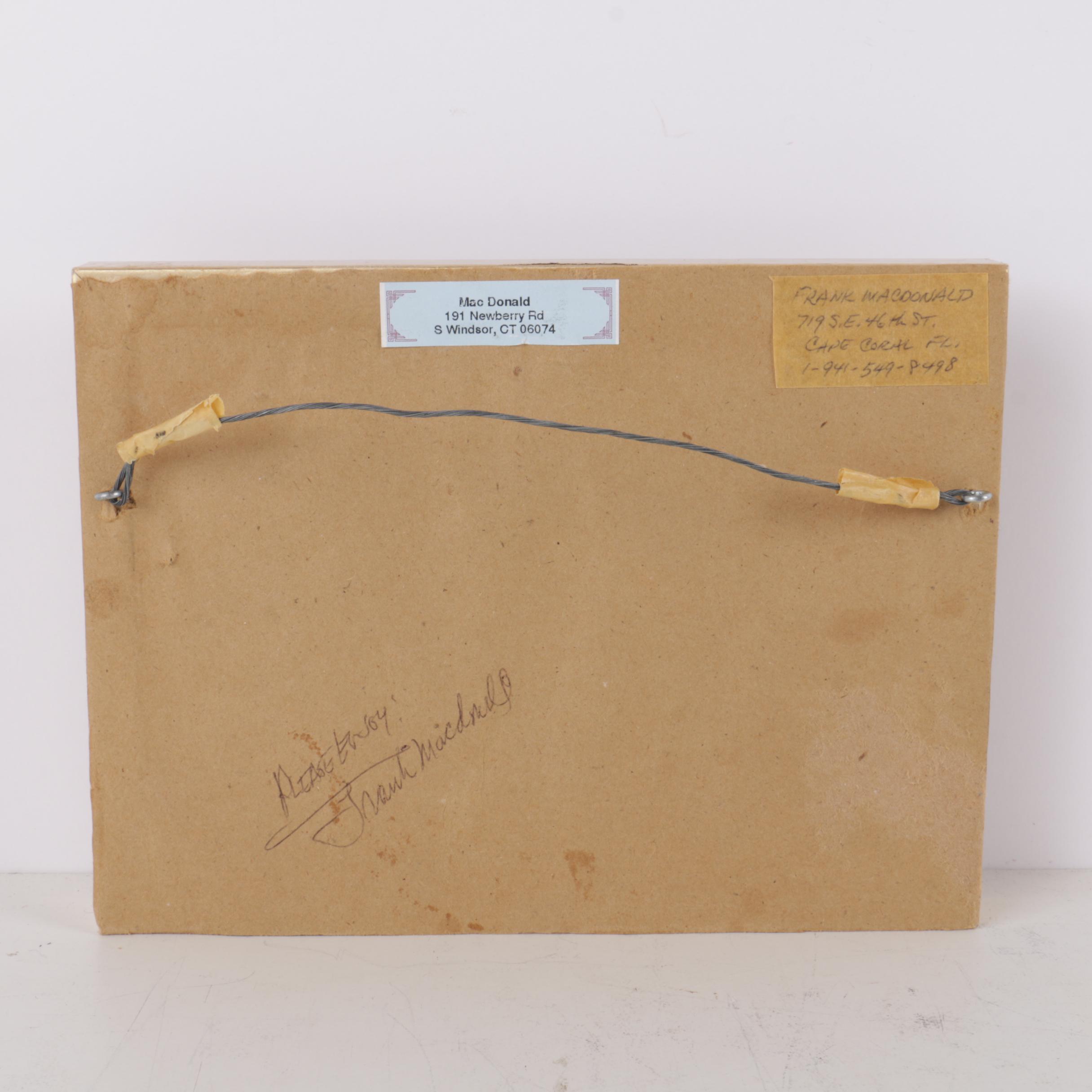 Frank MacDonald Watercolor Painting of a Coastal Home