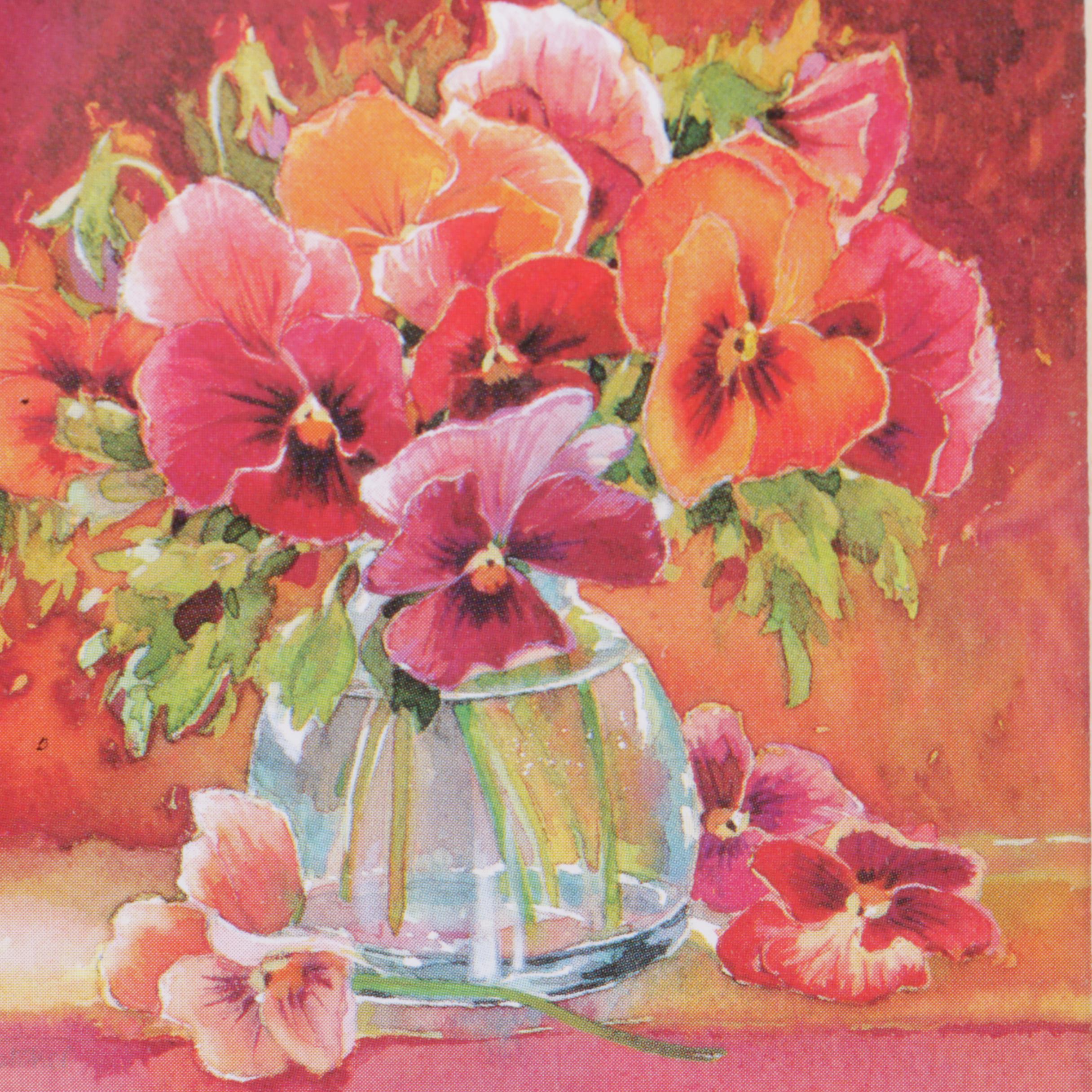 Reproduction Print on Paper After Adelene Fletcher "Glass Jar"