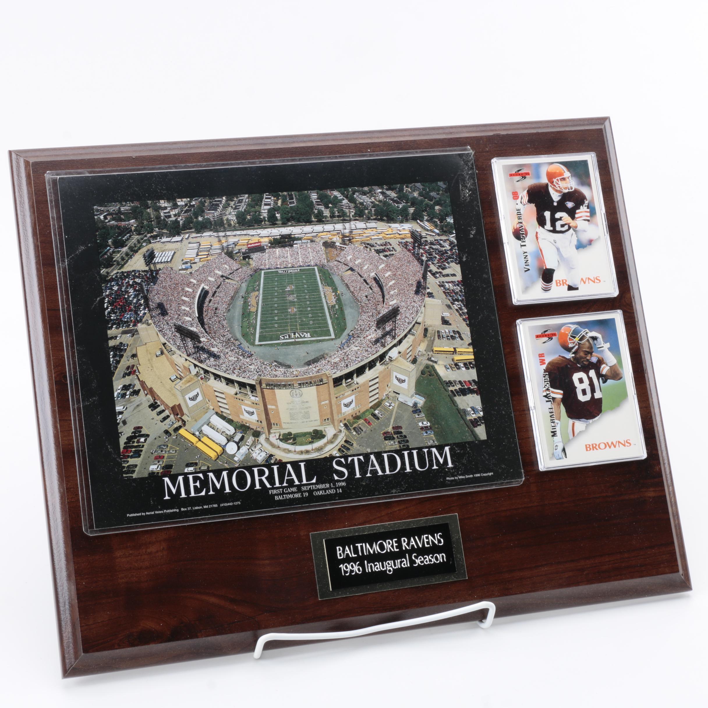 Baltimore Ravens 1996 Memorial Stadium Inaugural Season Plaque