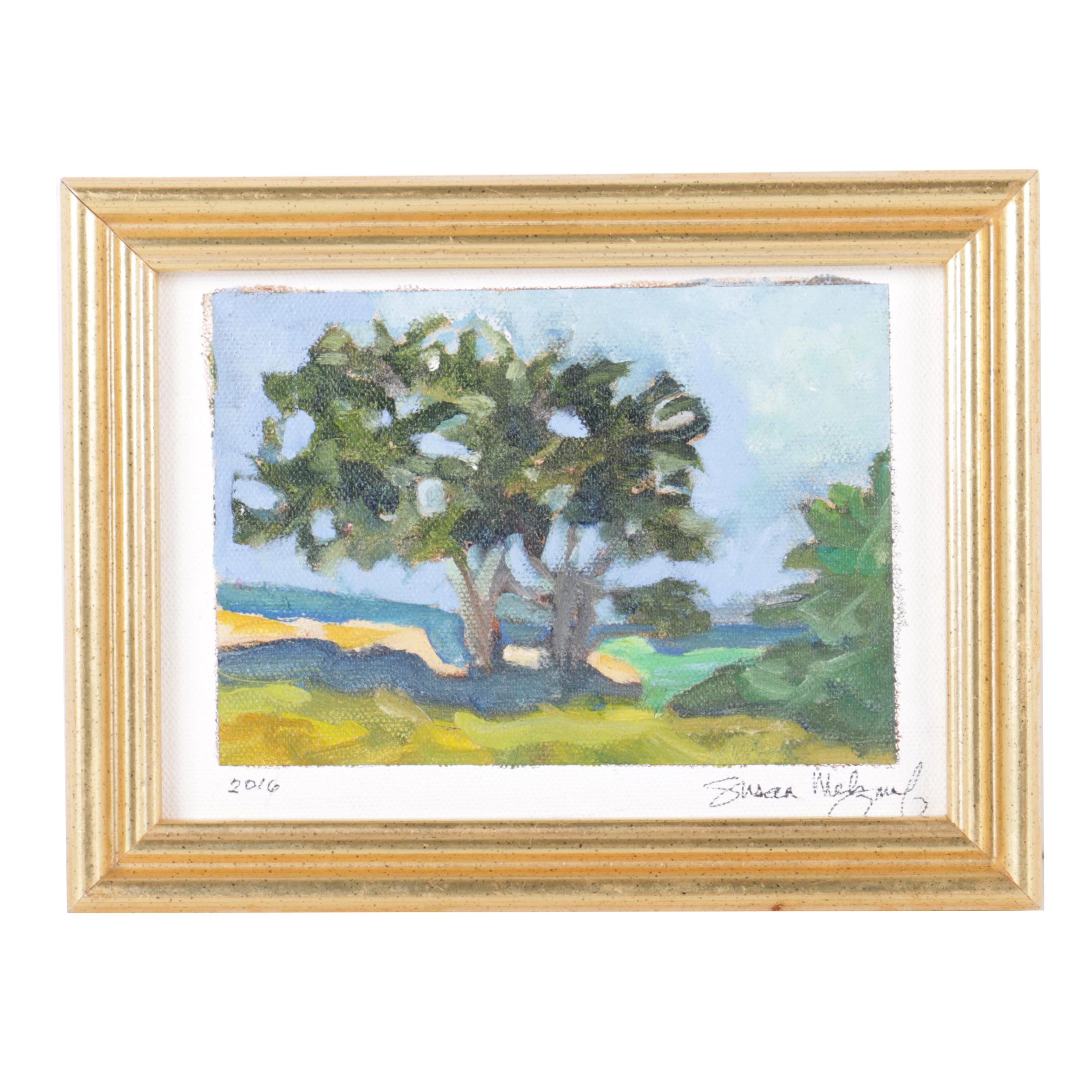 Oil Painting on Canvas of Landscape Scene