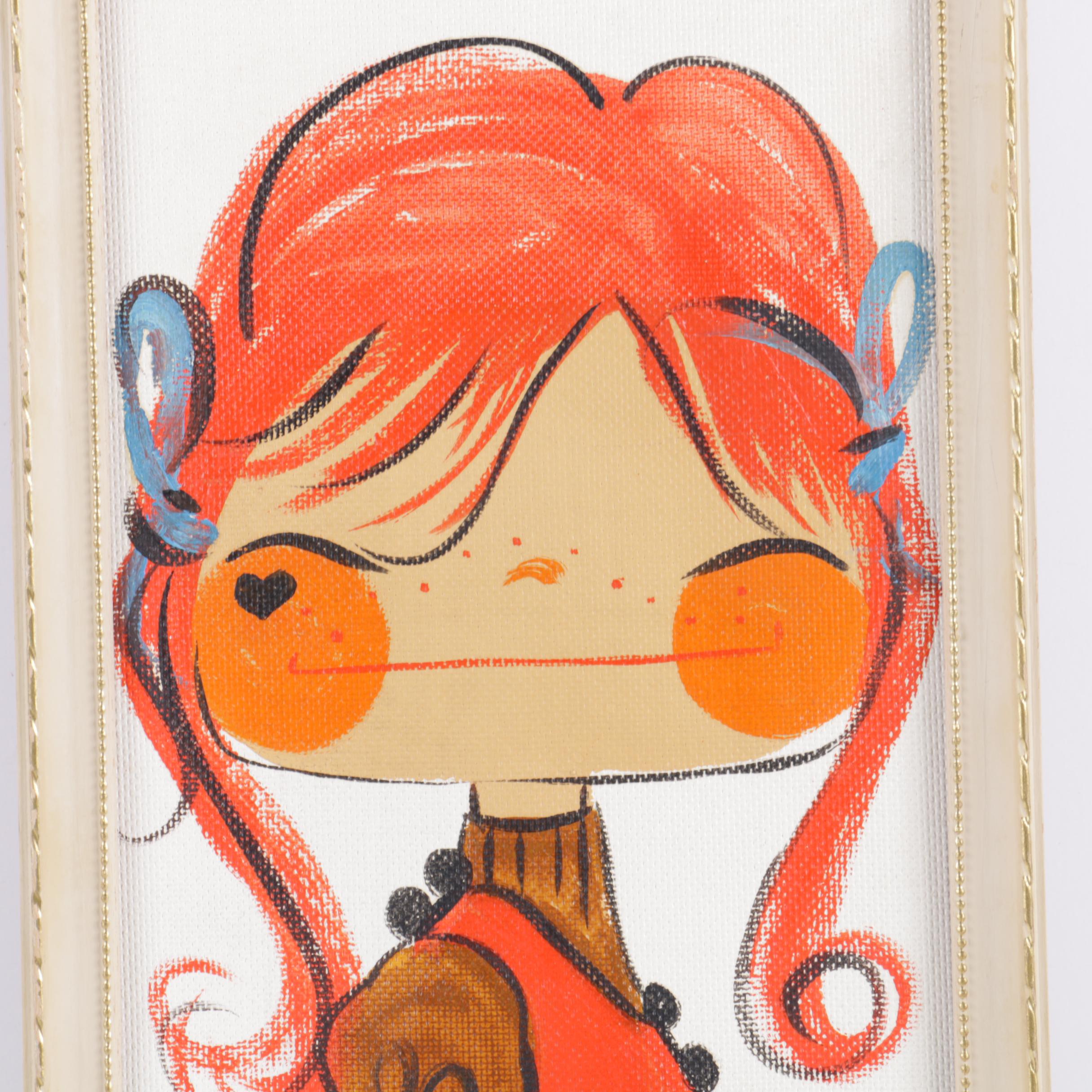 Helyn Mann Acrylic Painting on Canvas of Children