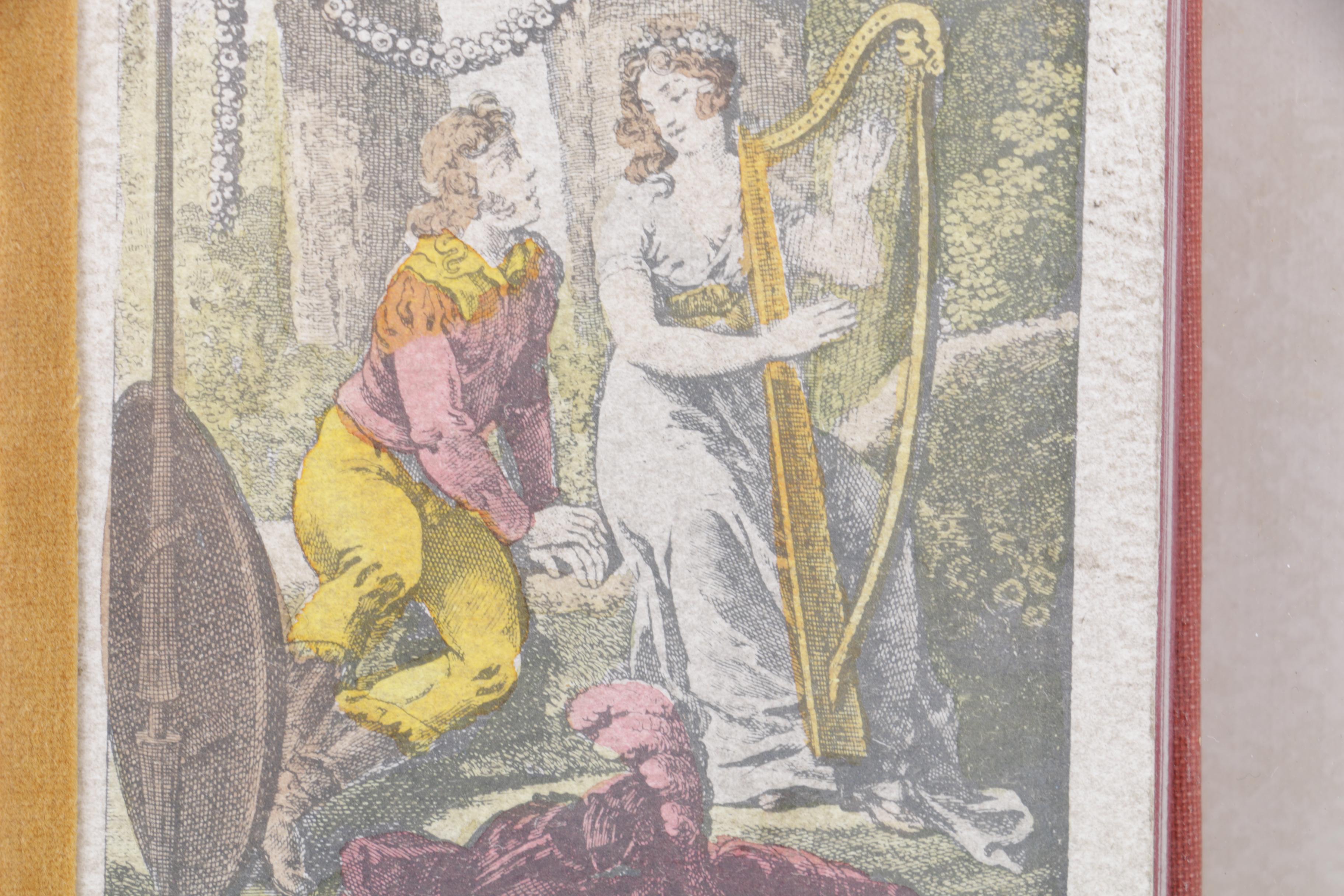 Framed Copy of The Tempest With Hand Colored Illustration