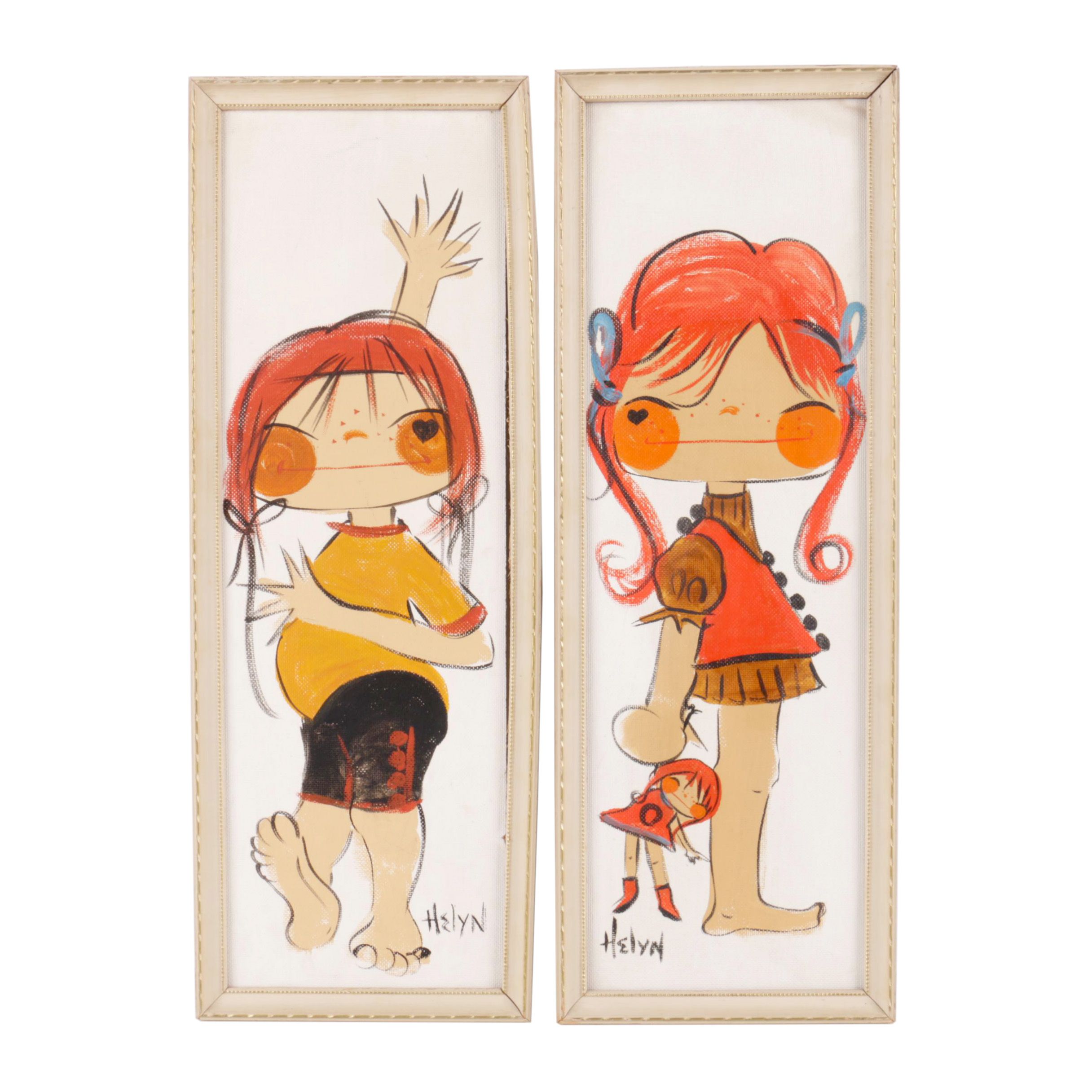 Helyn Mann Acrylic Painting on Canvas of Children