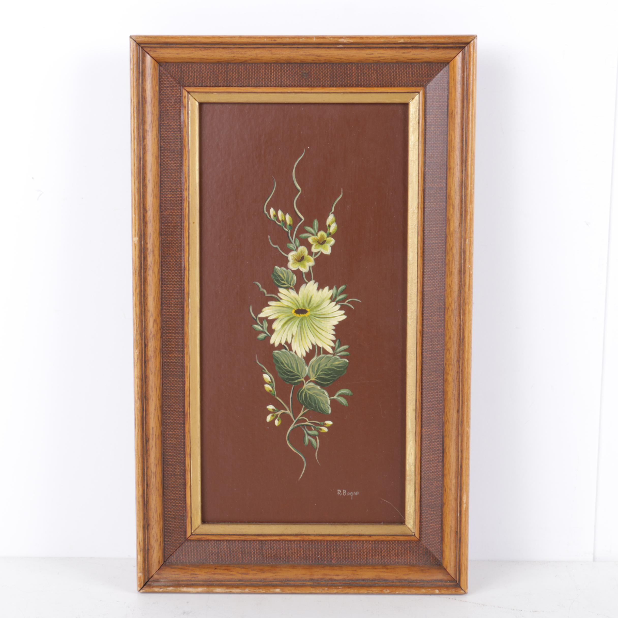 R. Bogni Oil Paintings of Flowers