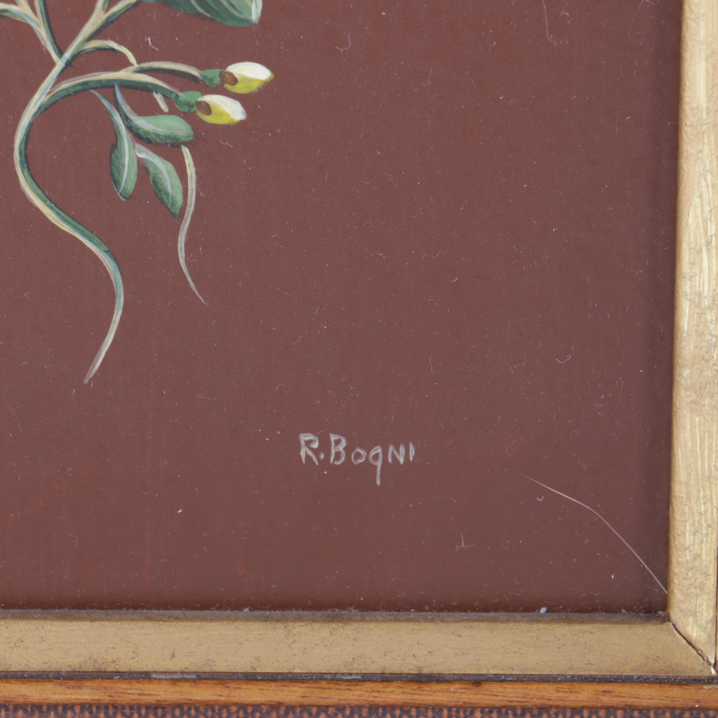 R. Bogni Oil Paintings of Flowers