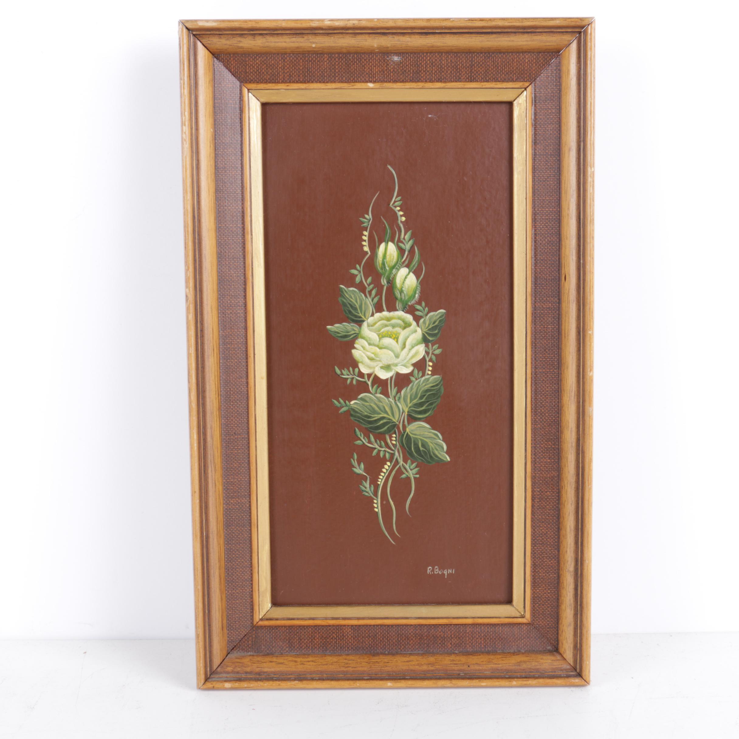 R. Bogni Oil Paintings of Flowers