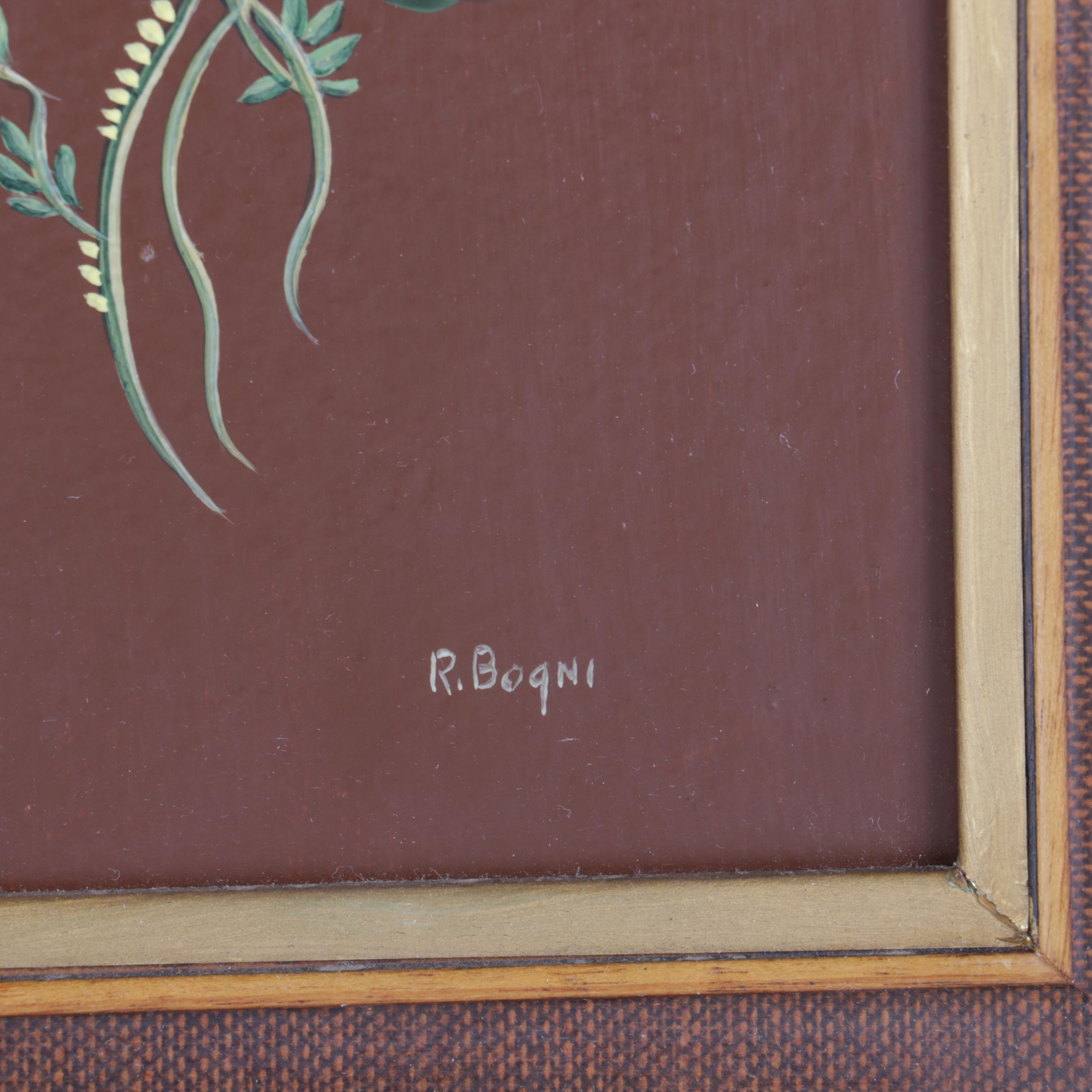 R. Bogni Oil Paintings of Flowers