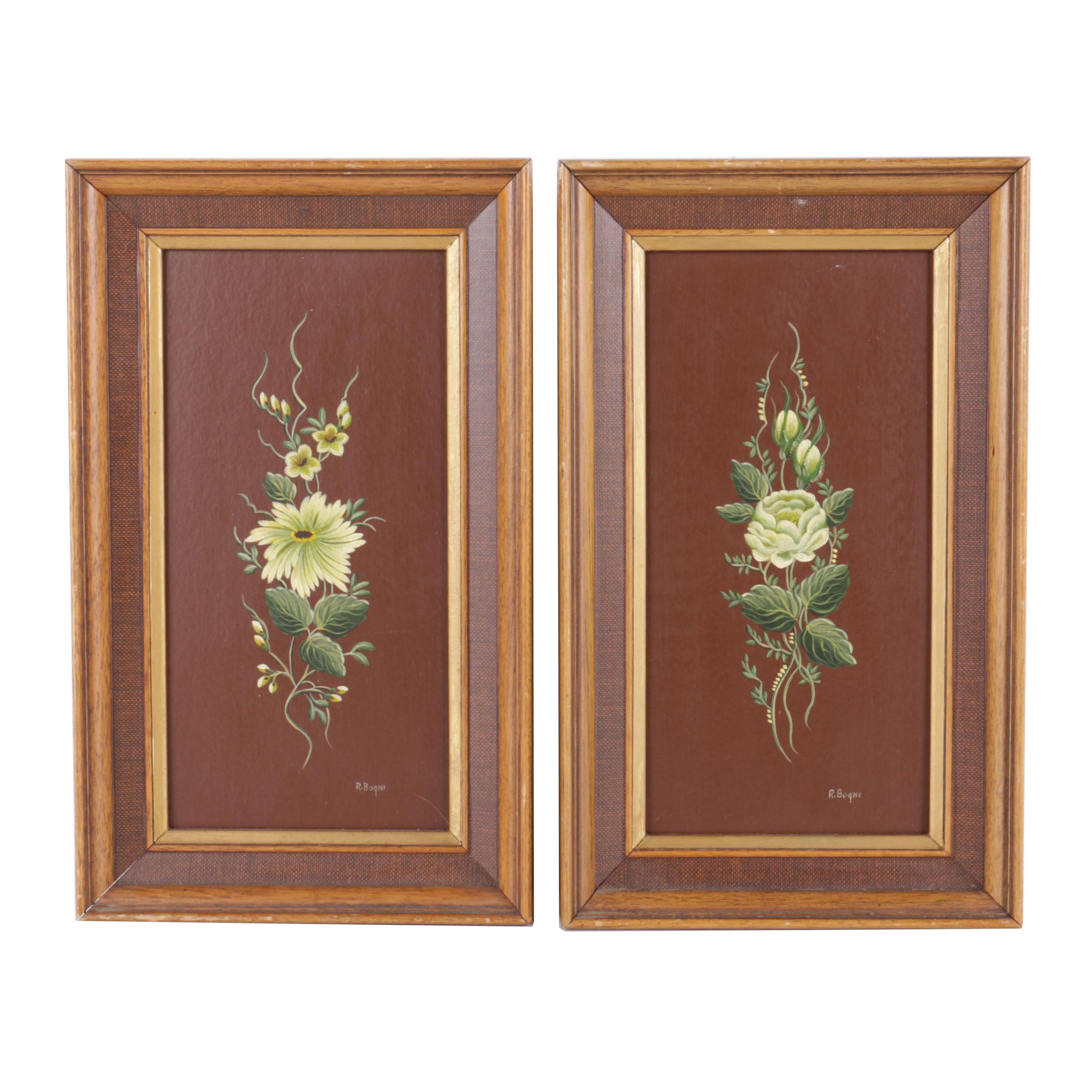R. Bogni Oil Paintings of Flowers
