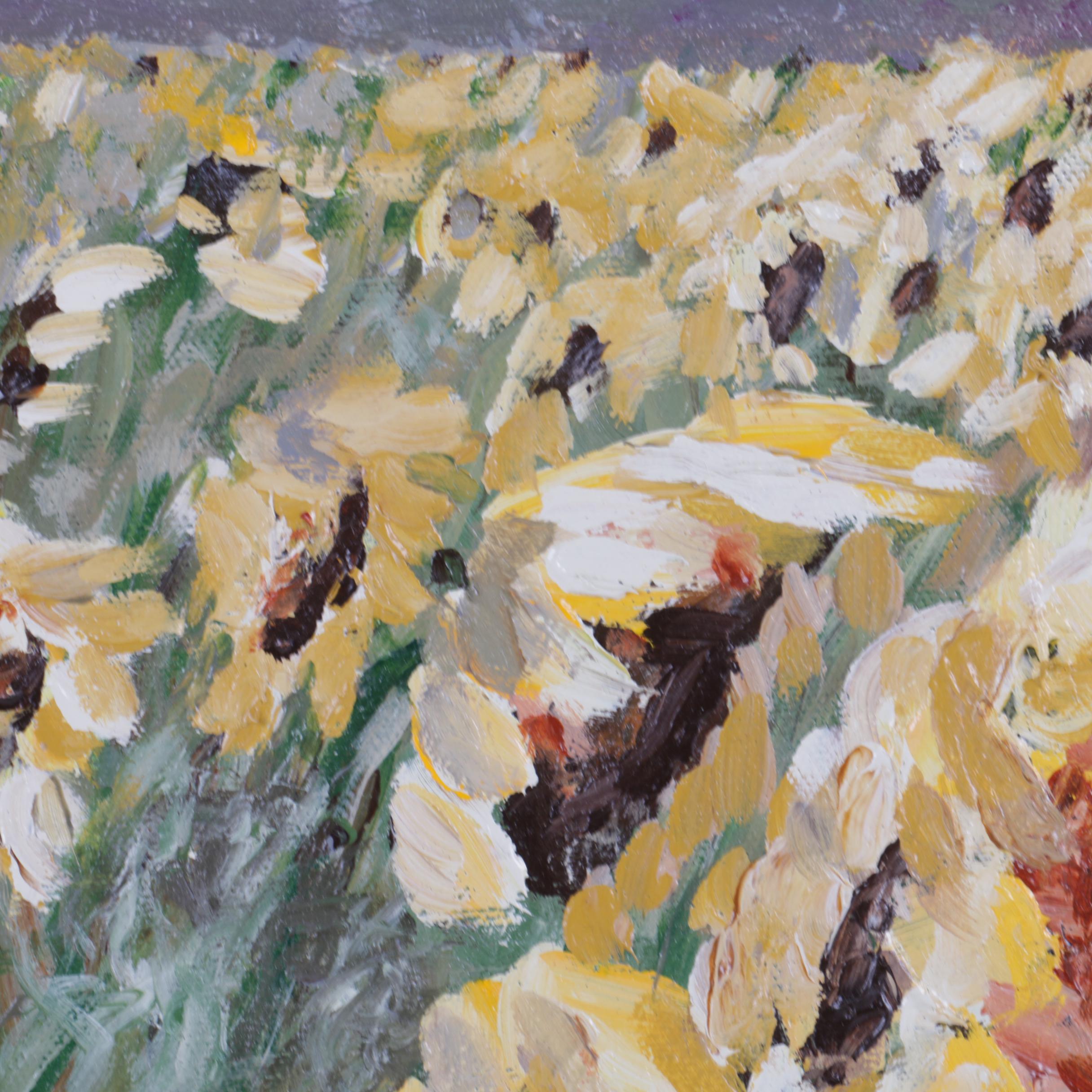 Linda Roscetti Painting of a Field of Sunflowers "Girasoli"