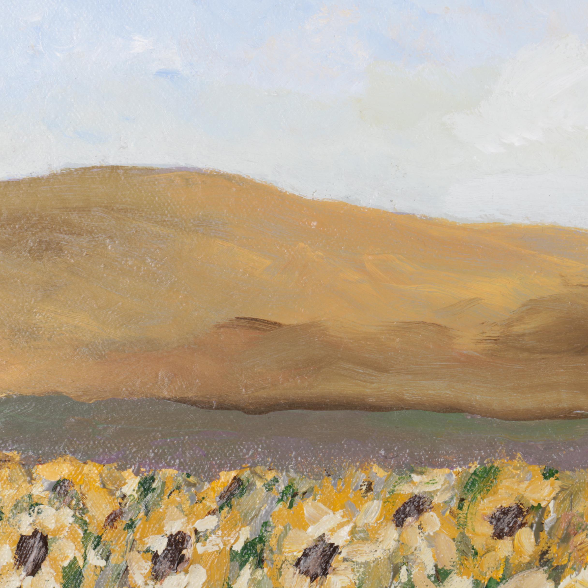 Linda Roscetti Painting of a Field of Sunflowers "Girasoli"