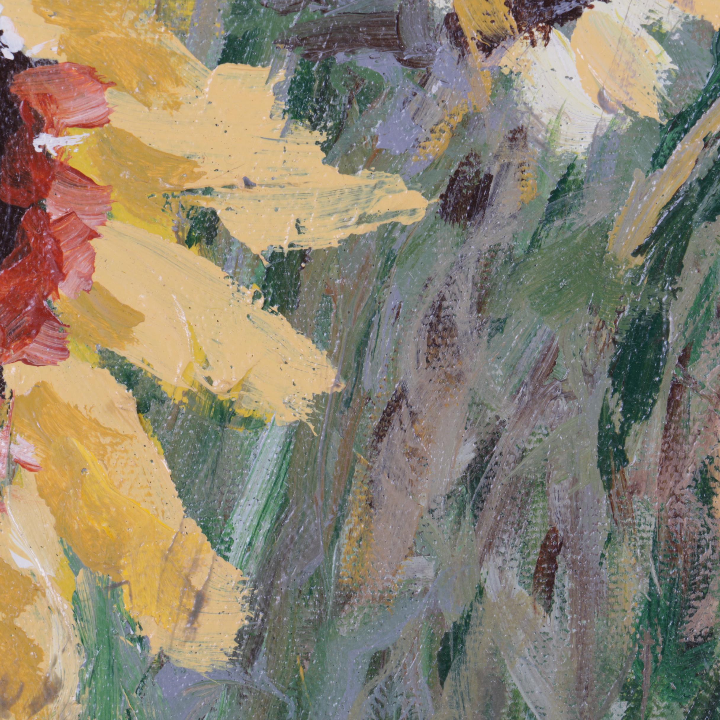 Linda Roscetti Painting of a Field of Sunflowers "Girasoli"