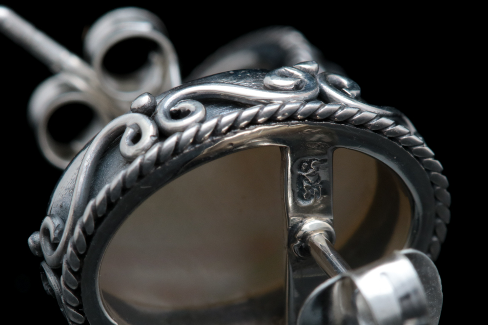 Sterling Silver and Mabé Pearl Earrings