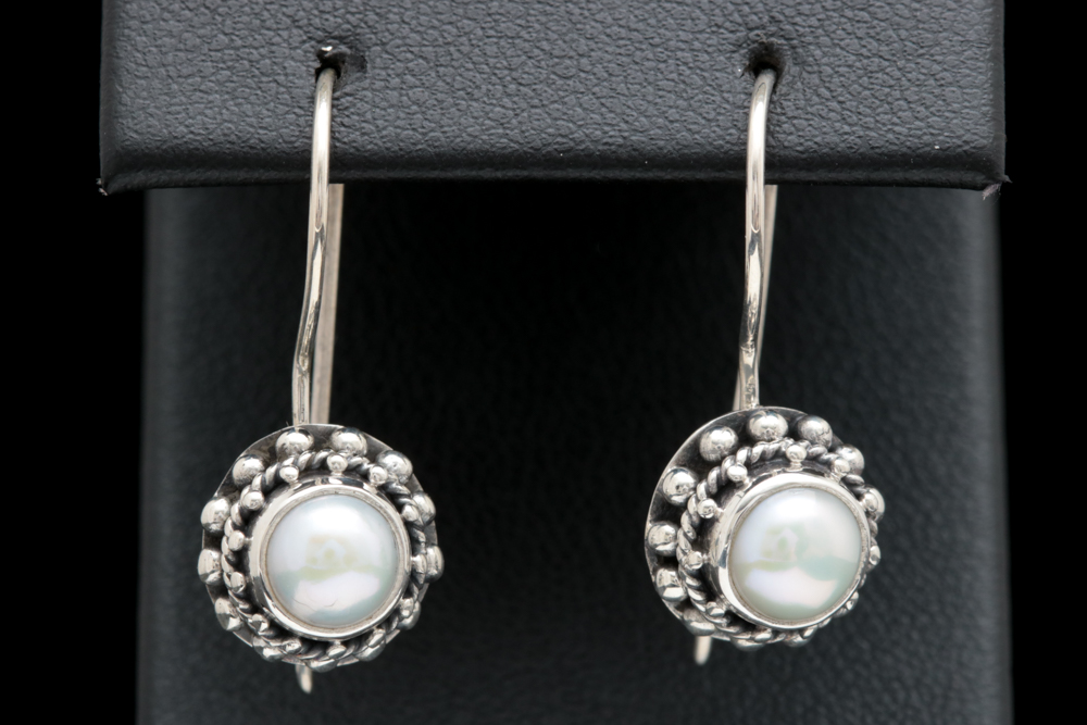 Sterling Silver and Freshwater Pearl Drop Earrings