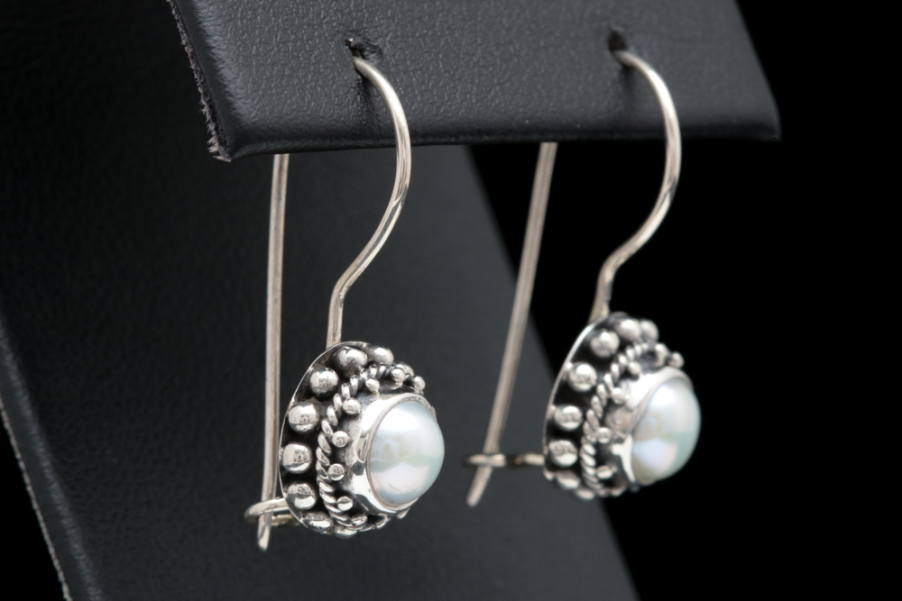 Sterling Silver and Freshwater Pearl Drop Earrings