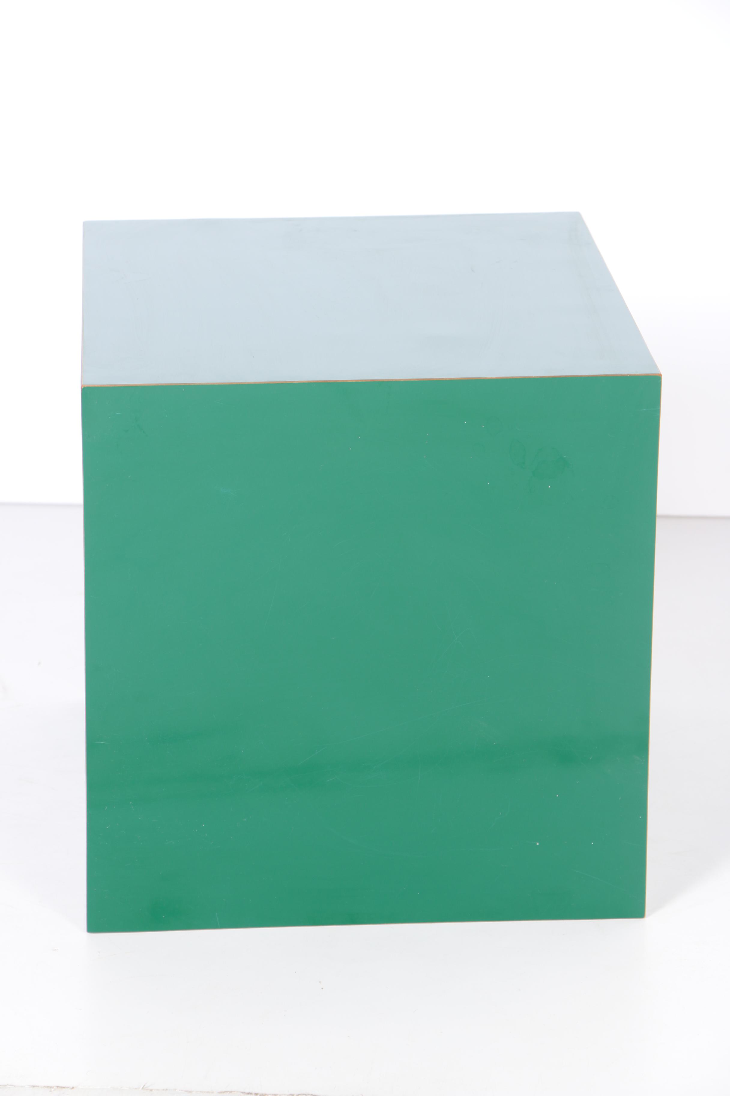 Green Modern Style Laminate Accent Table