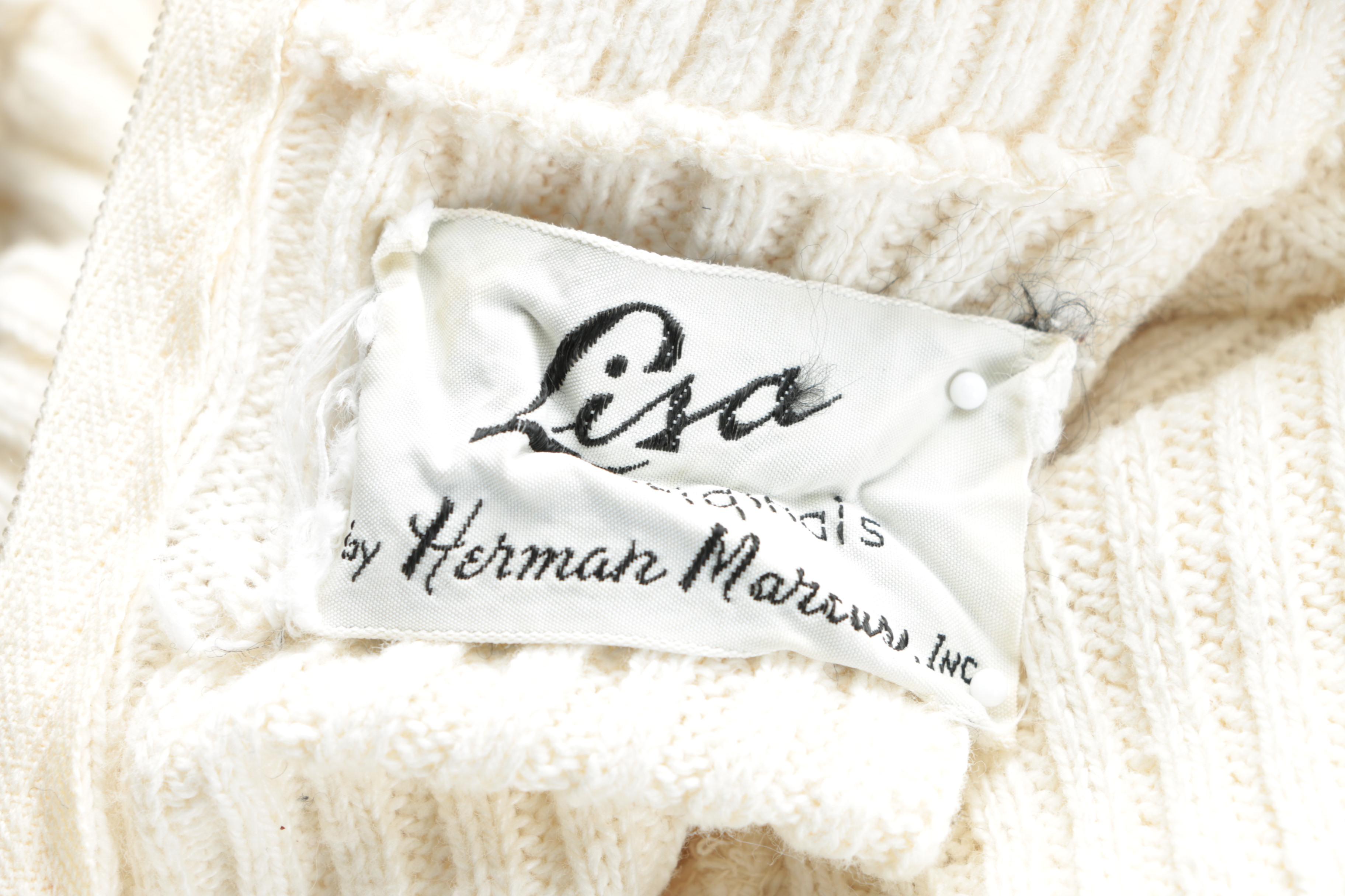 Circa 1960s Lisa Originals By Herman Marcus, Inc. Sweater Dress