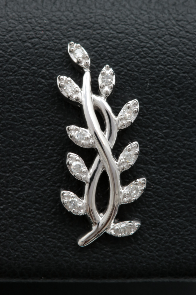 10K White Gold and Diamond Ear Climbers