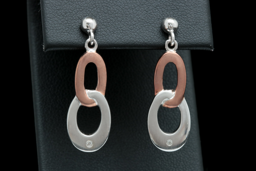 Bastian Sterling Silver and Diamond Earrings