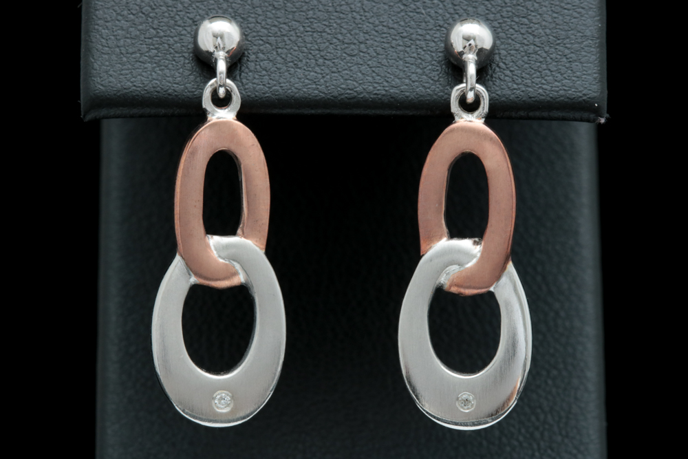 Bastian Sterling Silver and Diamond Earrings