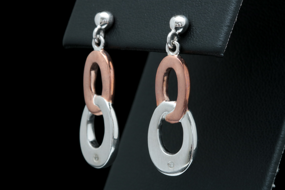 Bastian Sterling Silver and Diamond Earrings