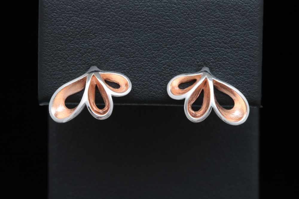 Bastian Rose Gold Wash on Sterling Silver Earrings