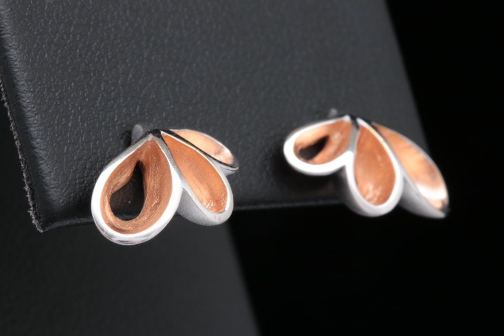 Bastian Rose Gold Wash on Sterling Silver Earrings