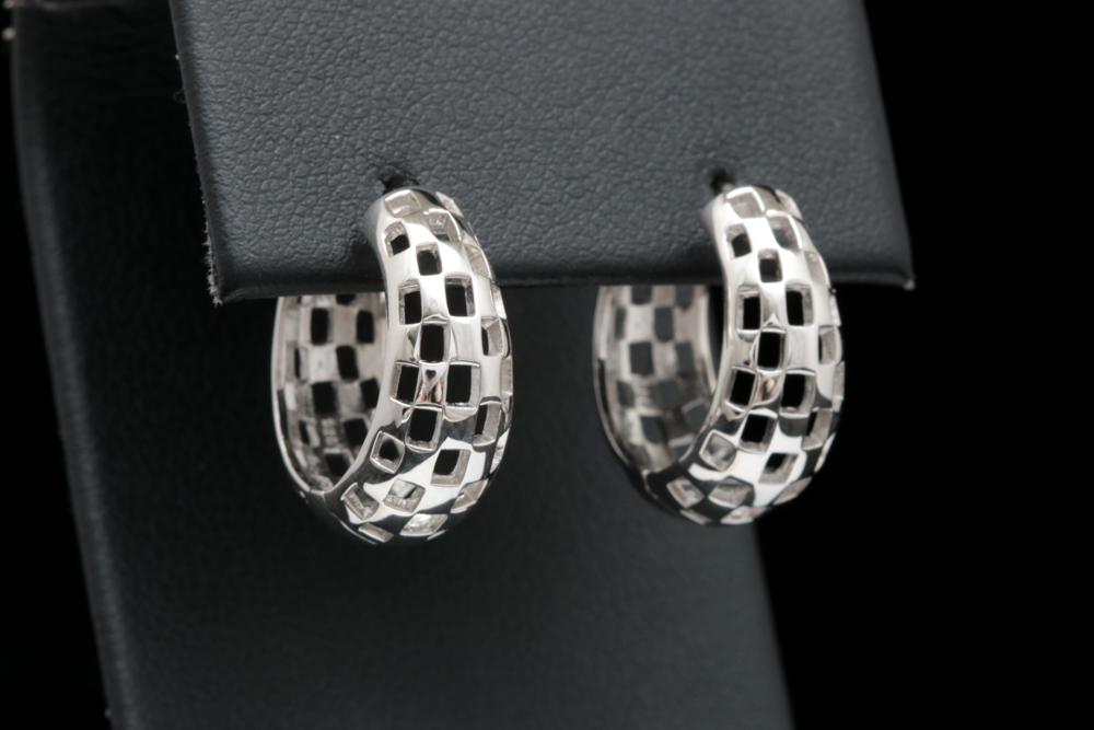 Bastian Sterling Silver Mesh Hoop Earrings