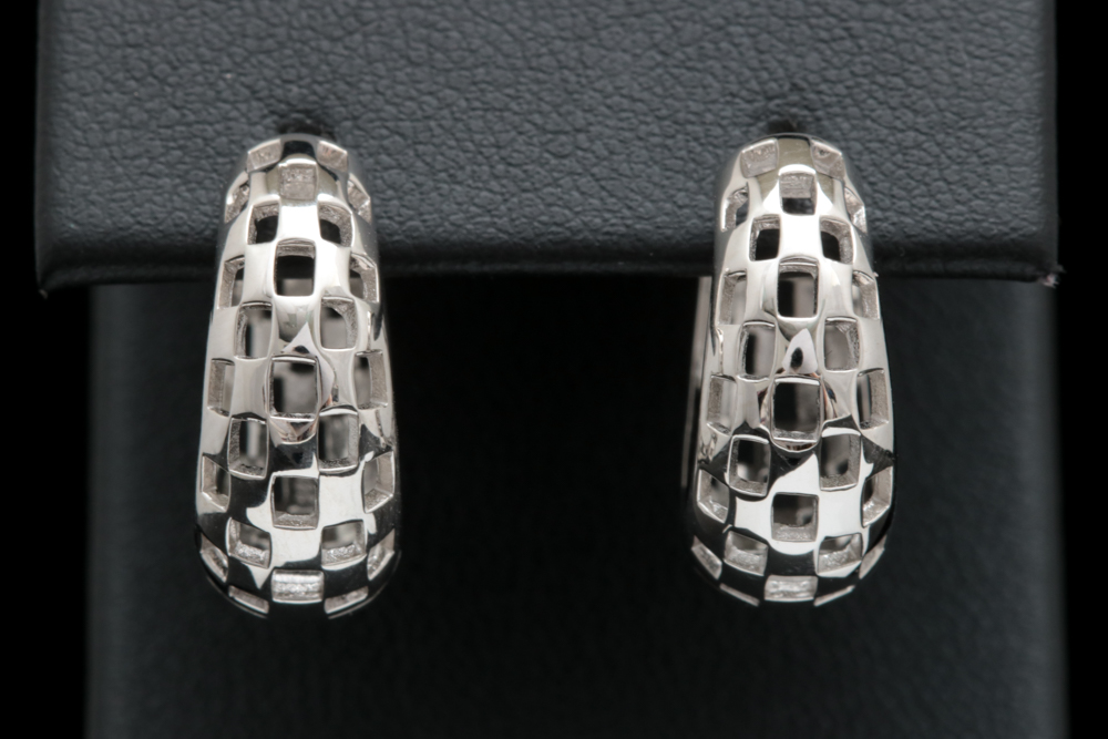 Bastian Sterling Silver Mesh Hoop Earrings