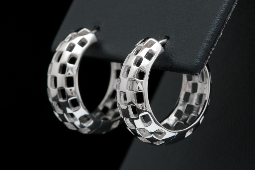 Bastian Sterling Silver Mesh Hoop Earrings