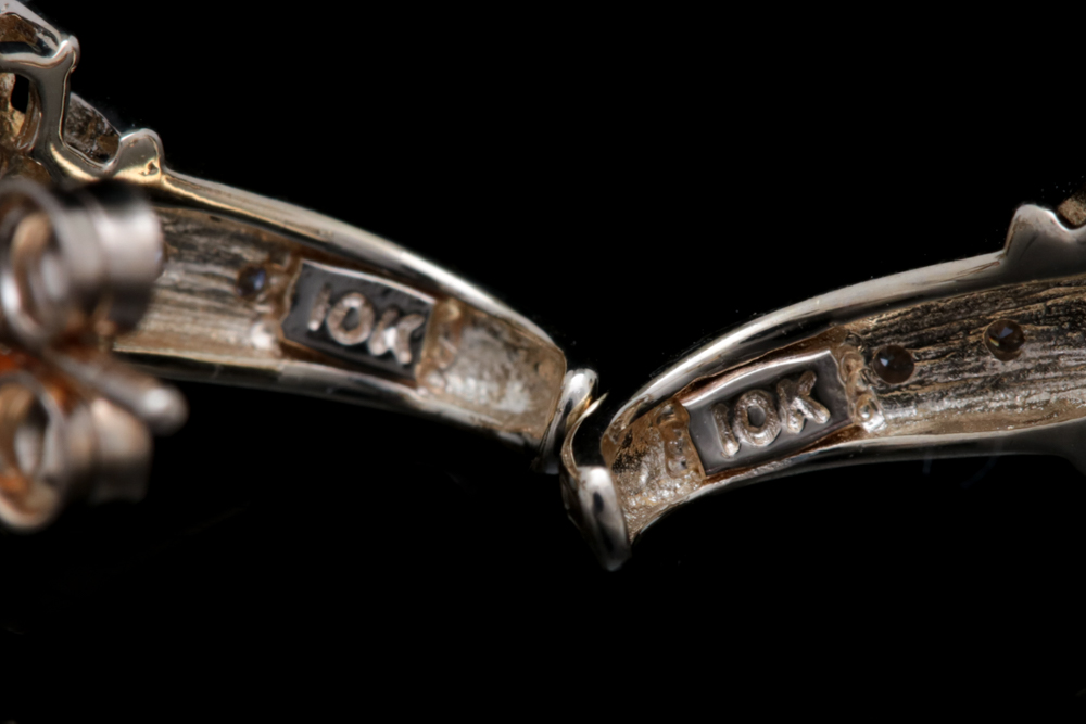 10K Yellow Gold, Pearl, Tanzanite and Diamond Earrings