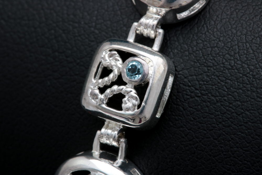 Sterling Silver and Blue Topaz Bracelet