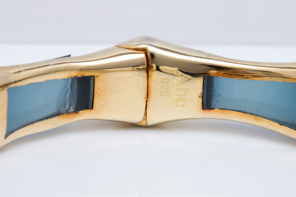 Andrew Hamilton Crawford Sterling Silver, Resin and Freshwater Pearl Bracelet