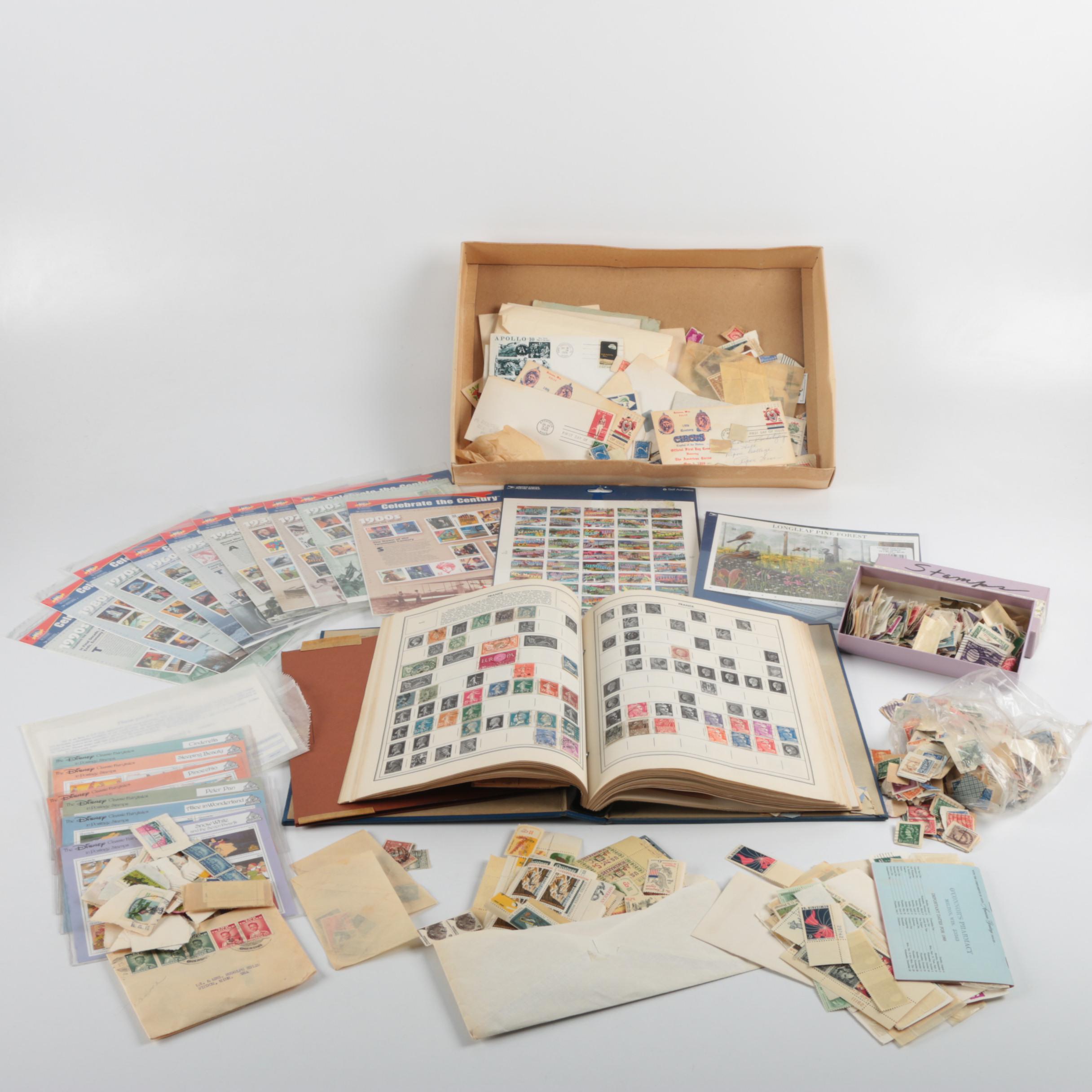 Vintage United States and Foreign Stamp Collection Including First Day Covers