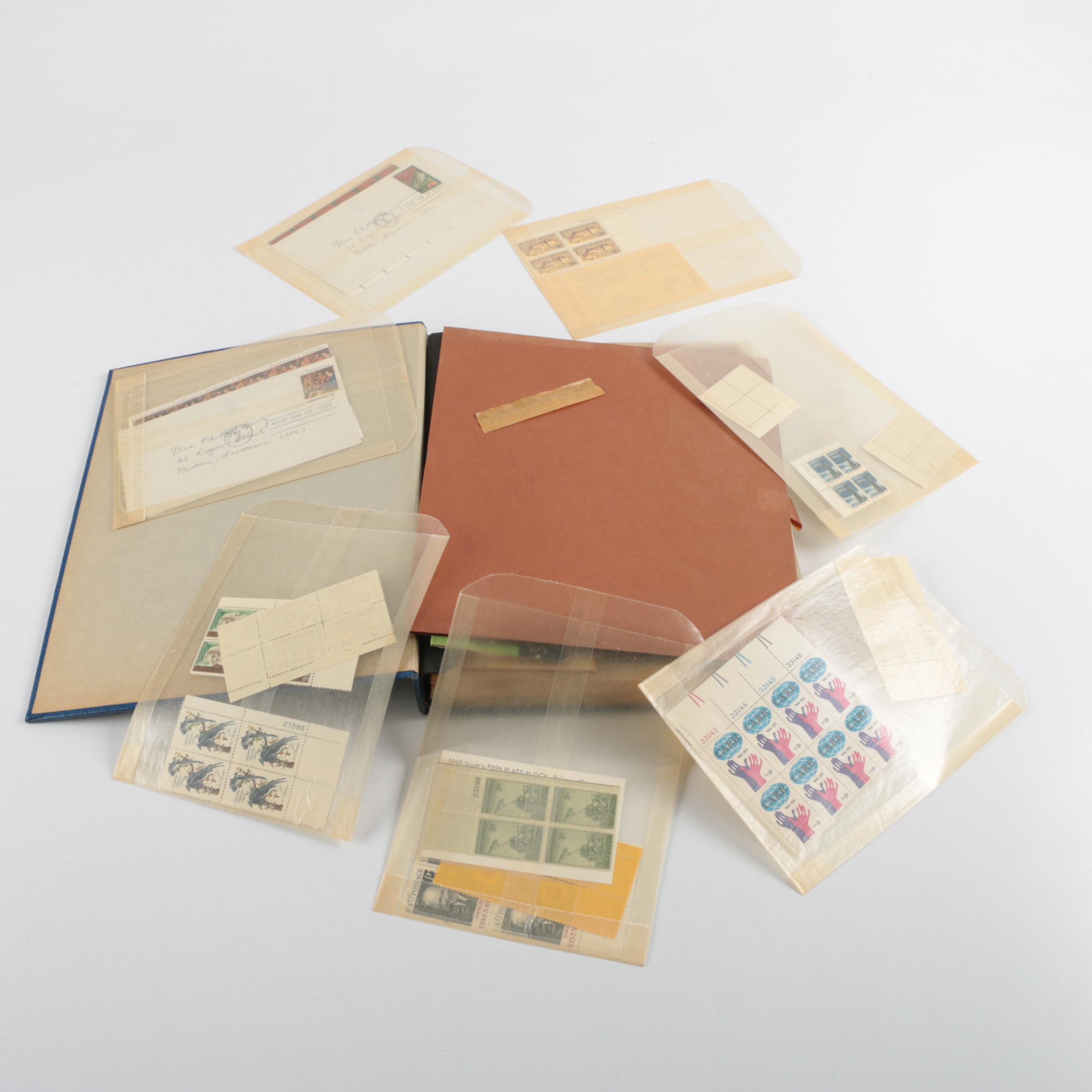 Vintage United States and Foreign Stamp Collection Including First Day Covers