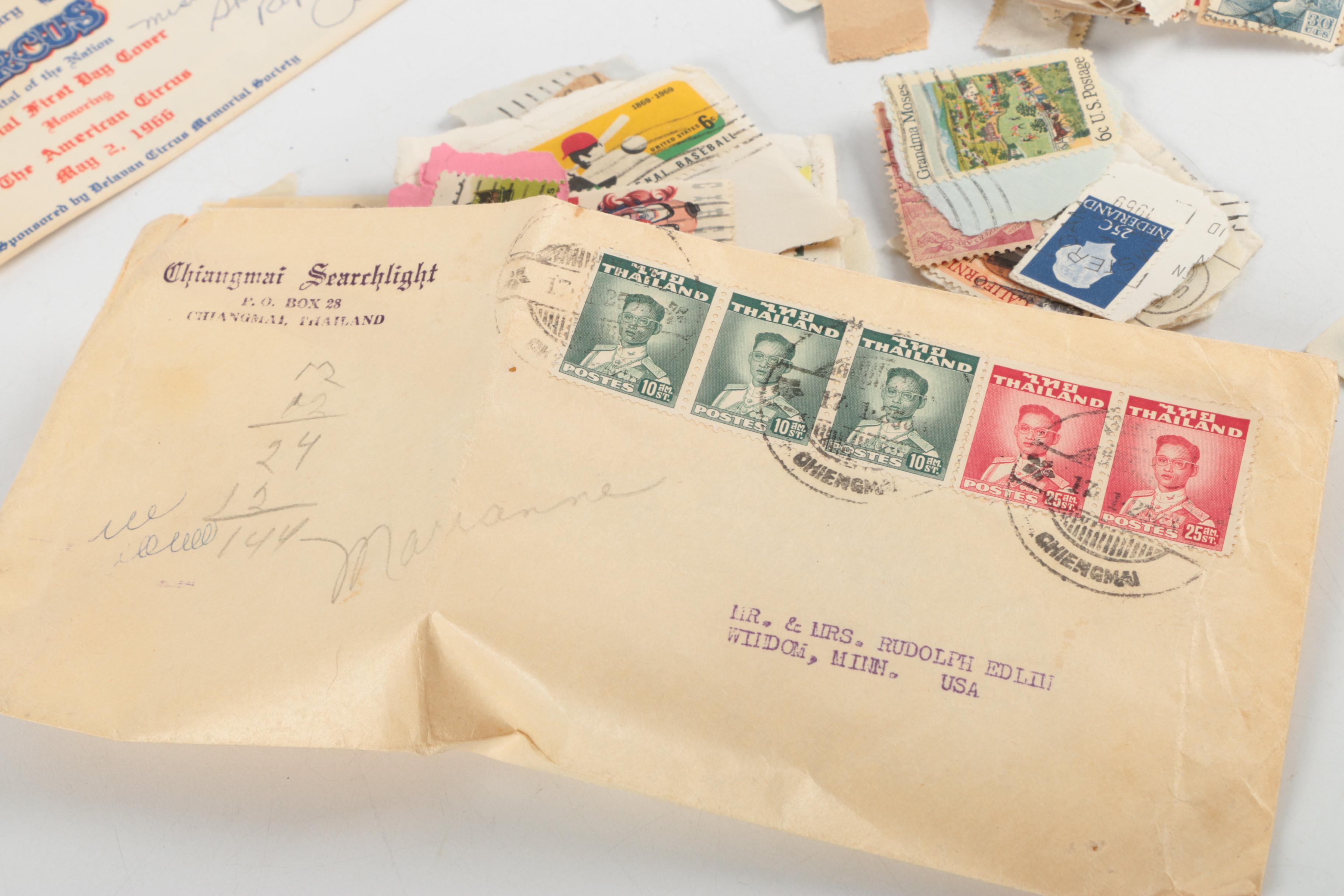 Vintage United States and Foreign Stamp Collection Including First Day Covers