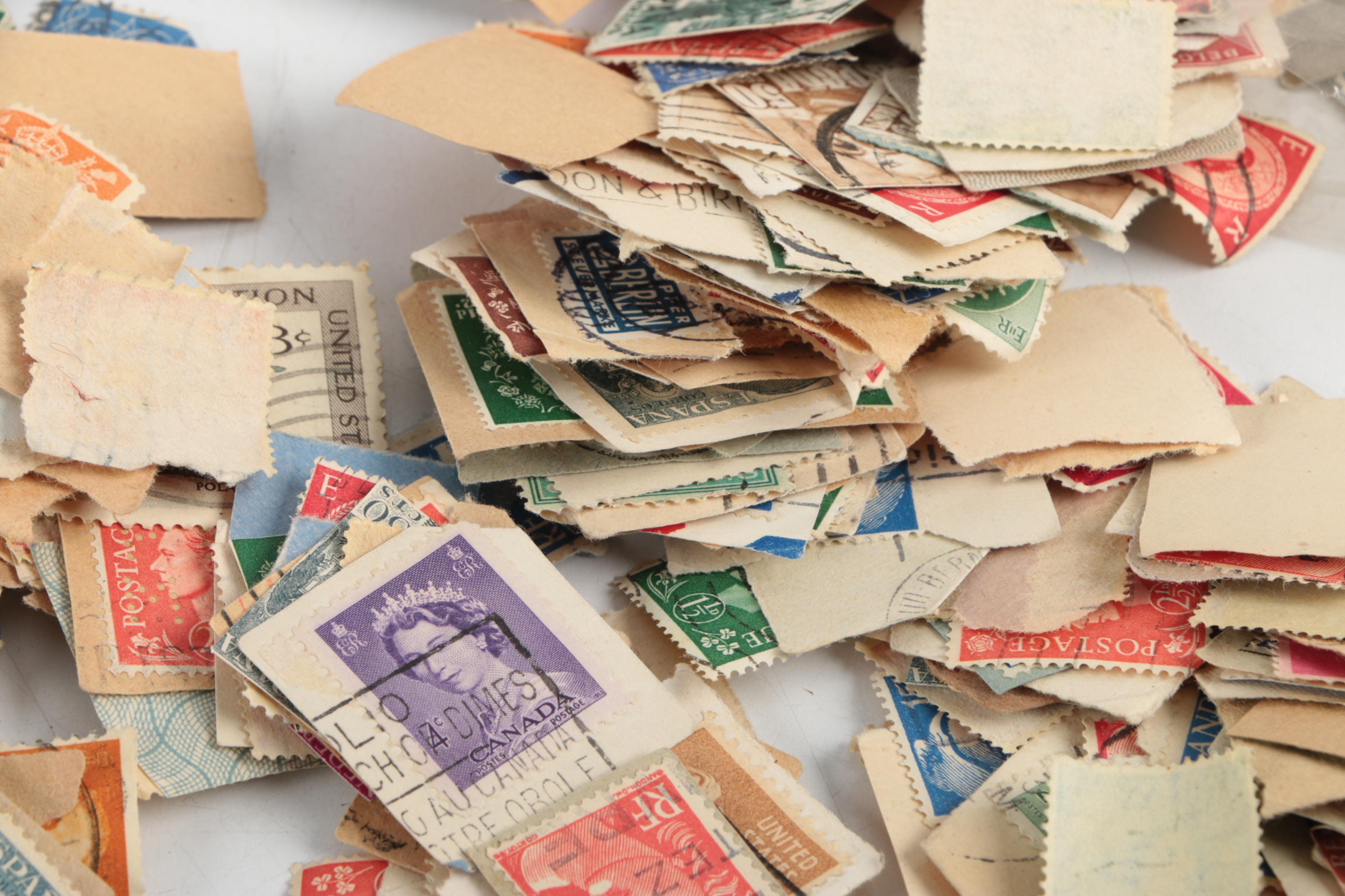 Vintage United States and Foreign Stamp Collection Including First Day Covers