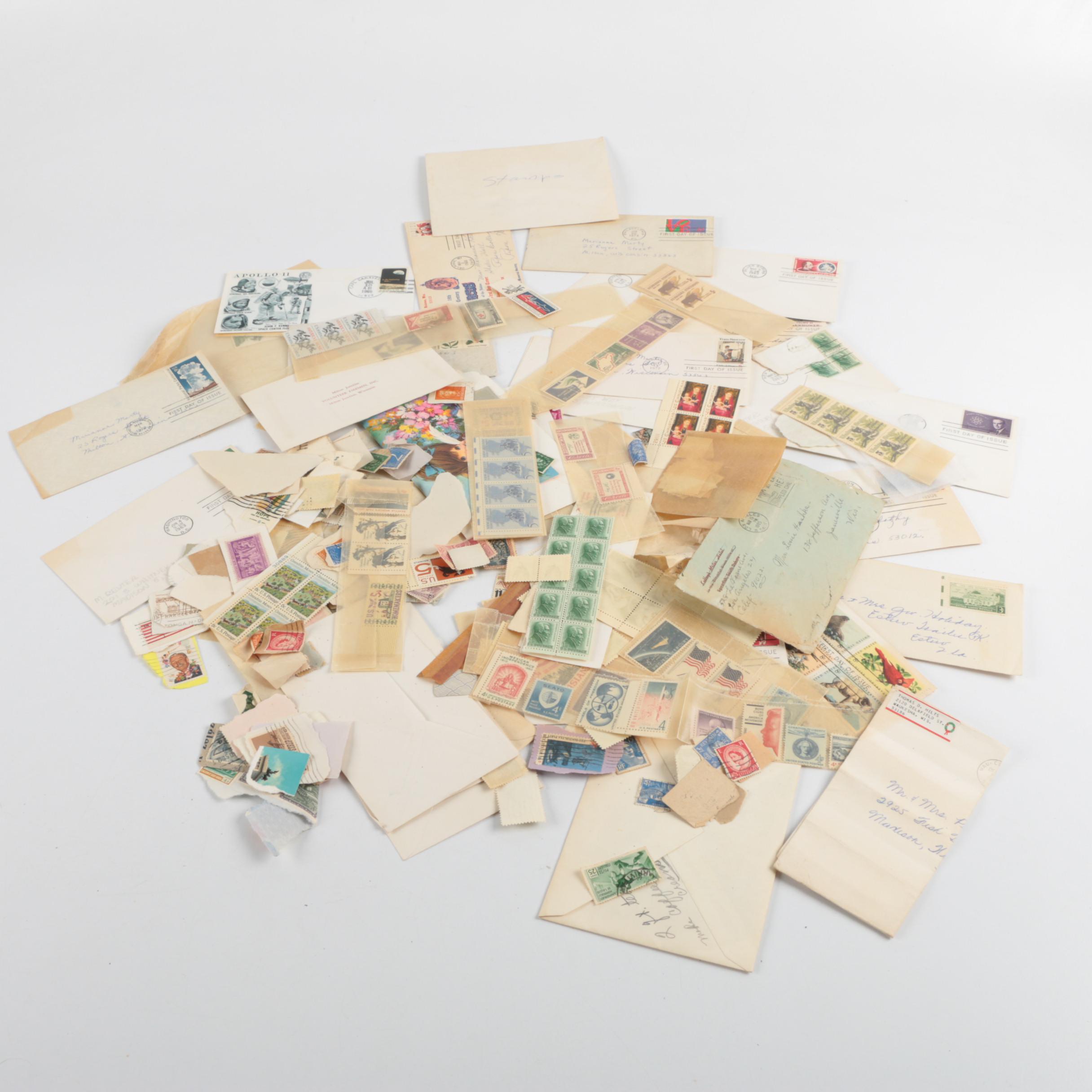 Vintage United States and Foreign Stamp Collection Including First Day Covers