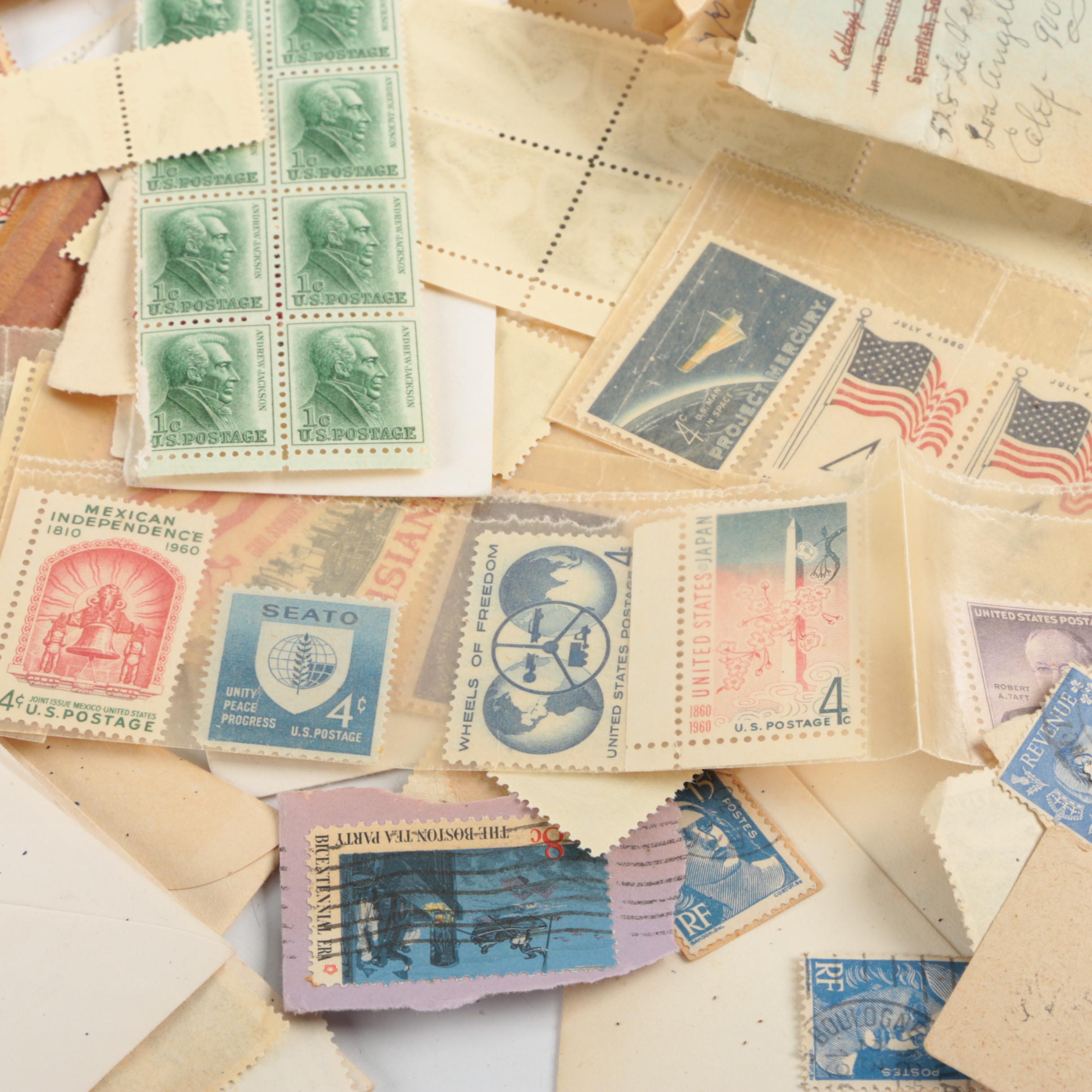 Vintage United States and Foreign Stamp Collection Including First Day Covers