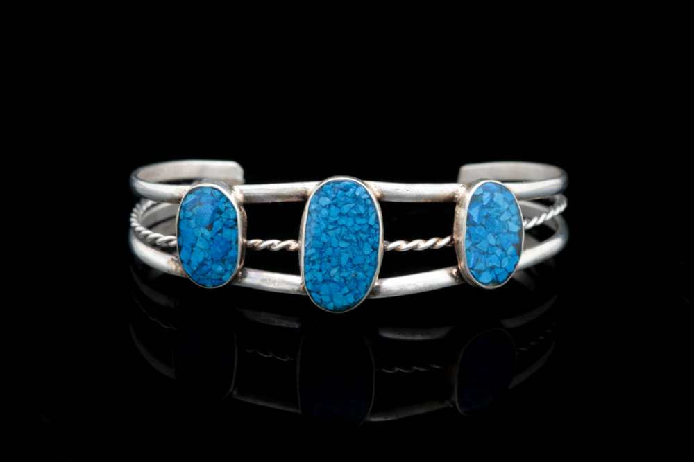 Mexico Sterling Silver and Lapis Lazuli Bracelet