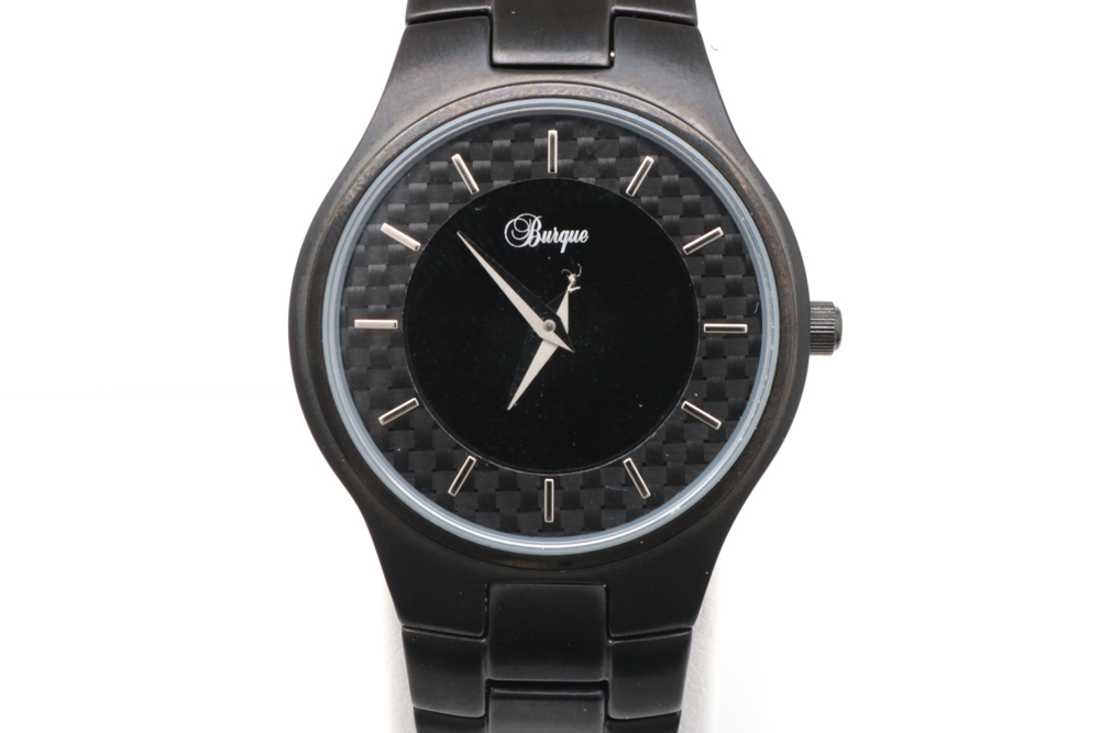 Burque Black Stainless Steel Watch