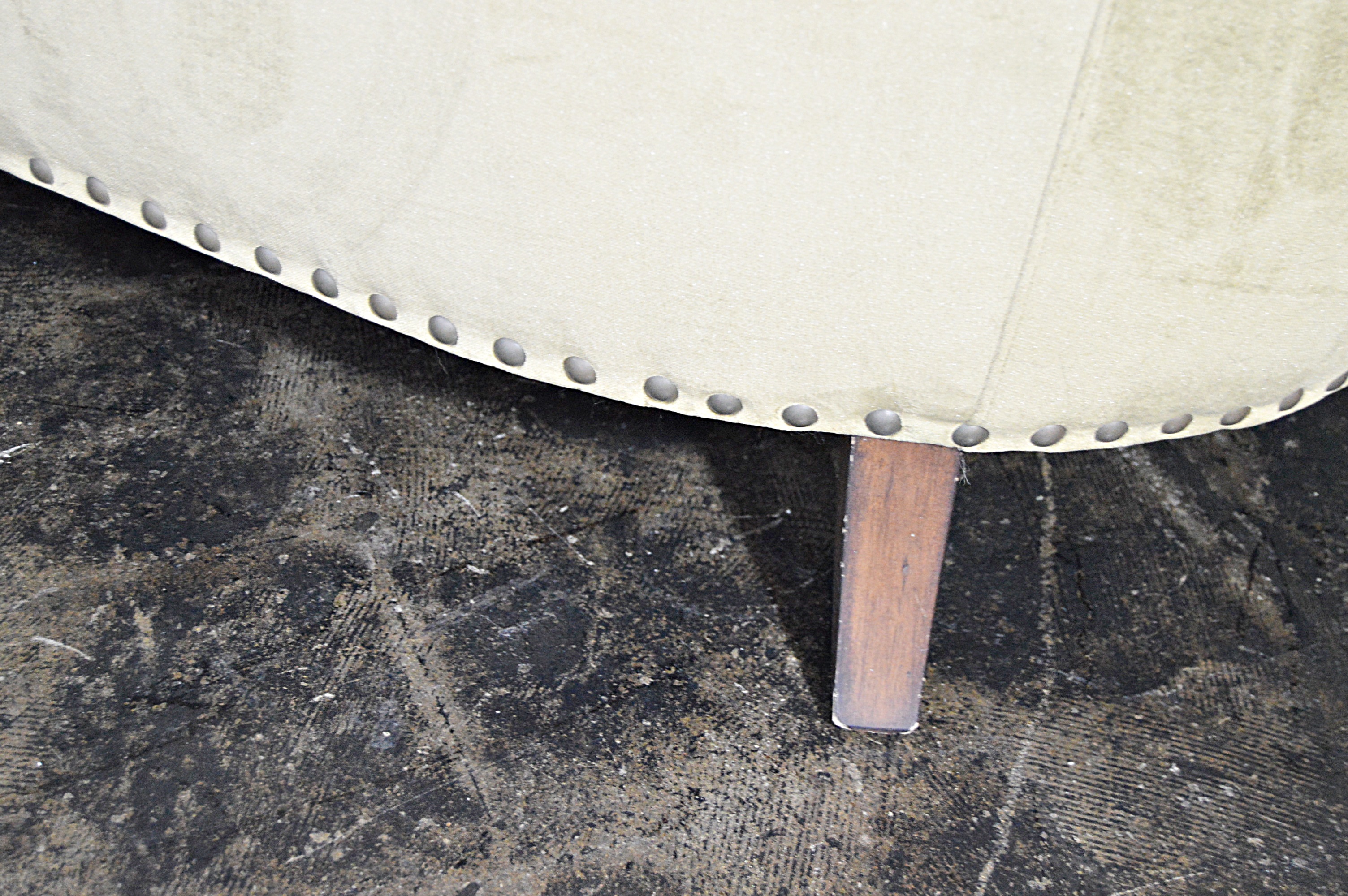 Ralph Lauren Olive Velvet Tufted Back Sofa