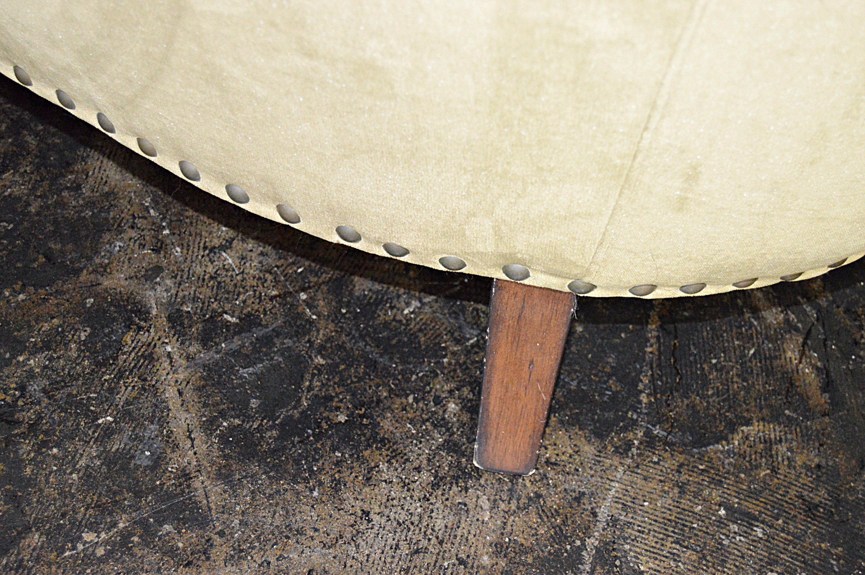 Ralph Lauren Olive Velvet Tufted Back Sofa