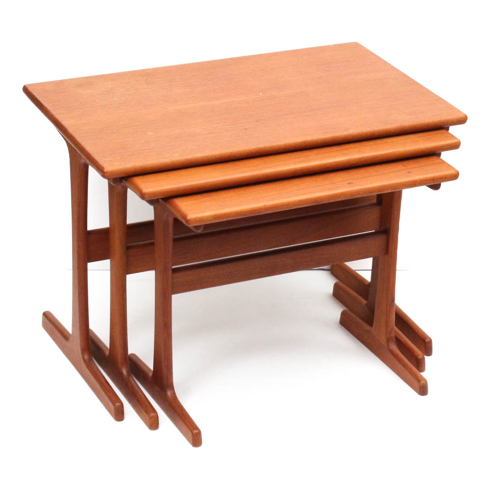 Three Danish Modern Teak Nesting Tables