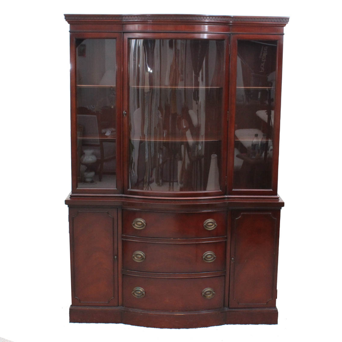 Vintage Mahogany China Cabinet by Drexel