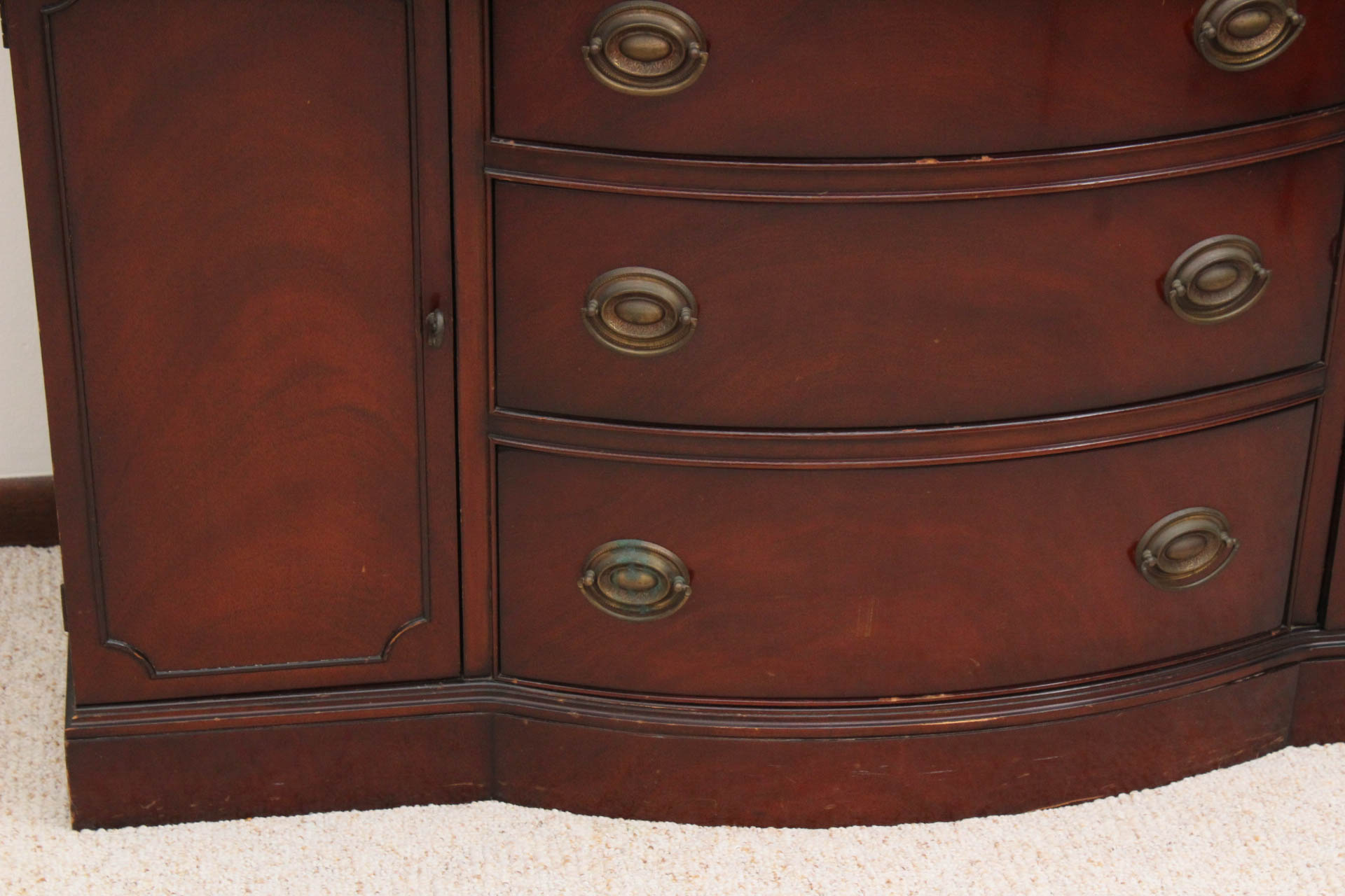 Vintage Mahogany China Cabinet by Drexel