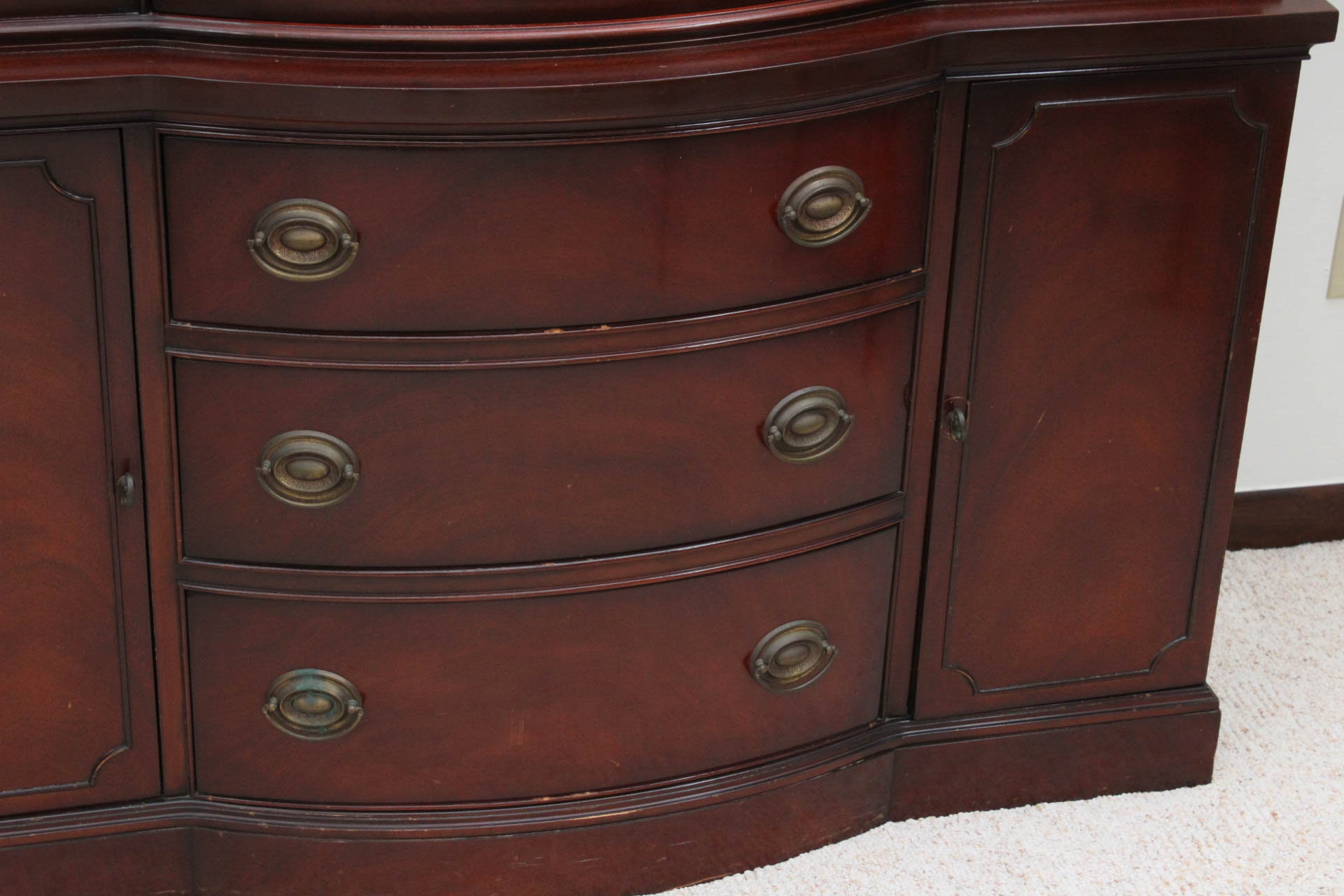 Vintage Mahogany China Cabinet by Drexel