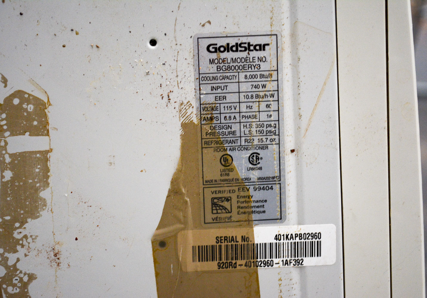 Frigidaire, LG and GoldStar Room Air Conditoners