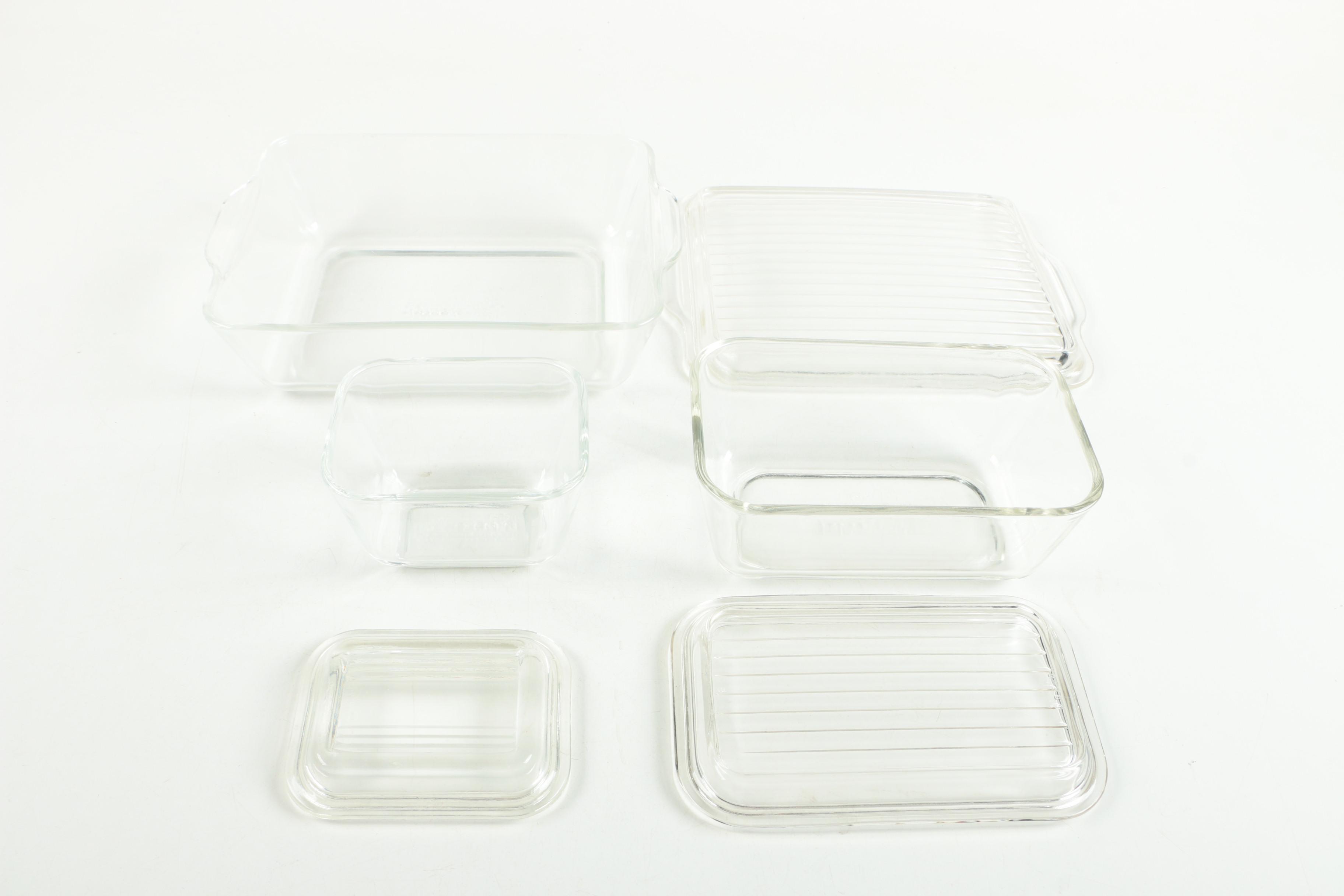 Vintage Glass Refrigerator Boxes Including Pyrex