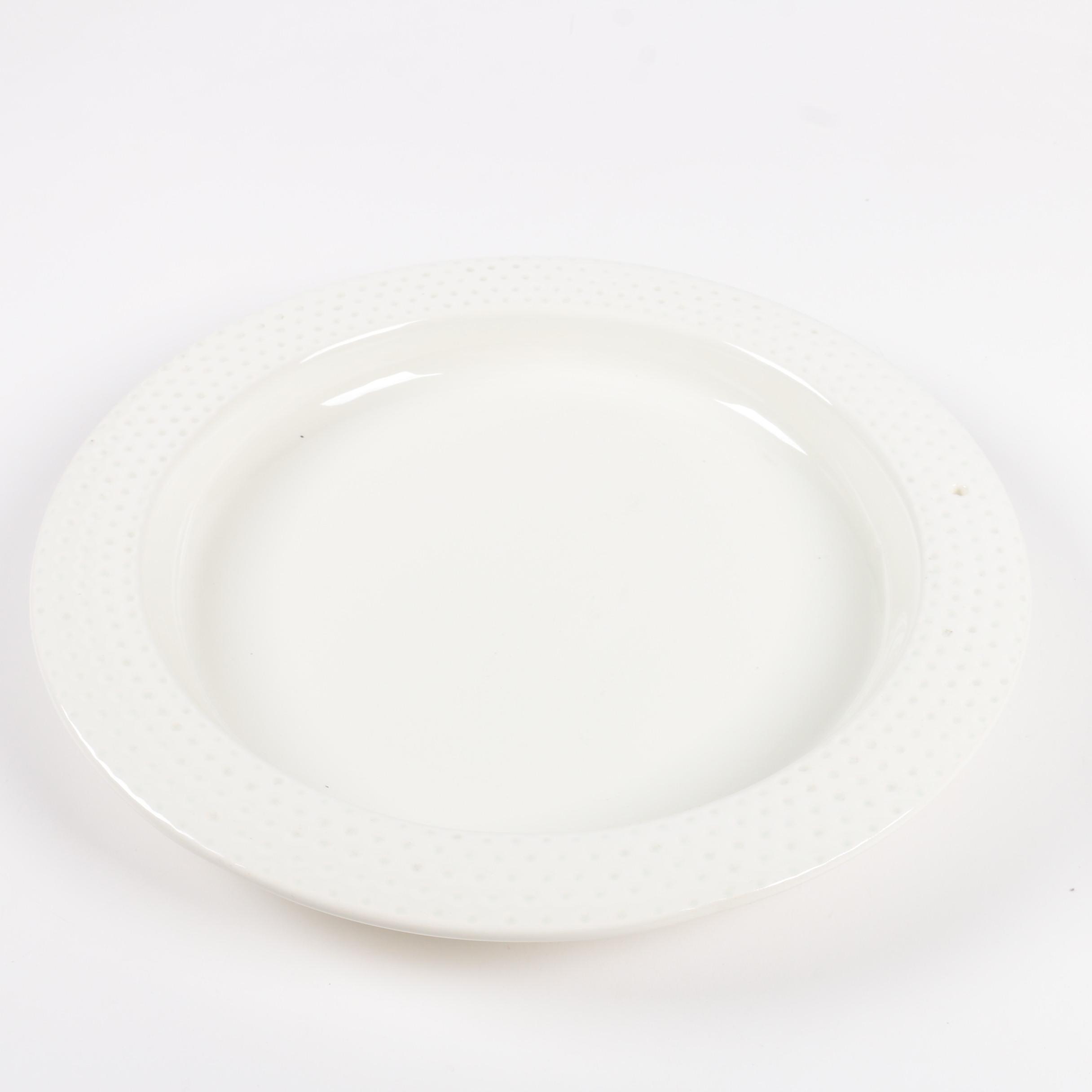 Nora Fleming Plate with Serving Dish, and Topper Figures