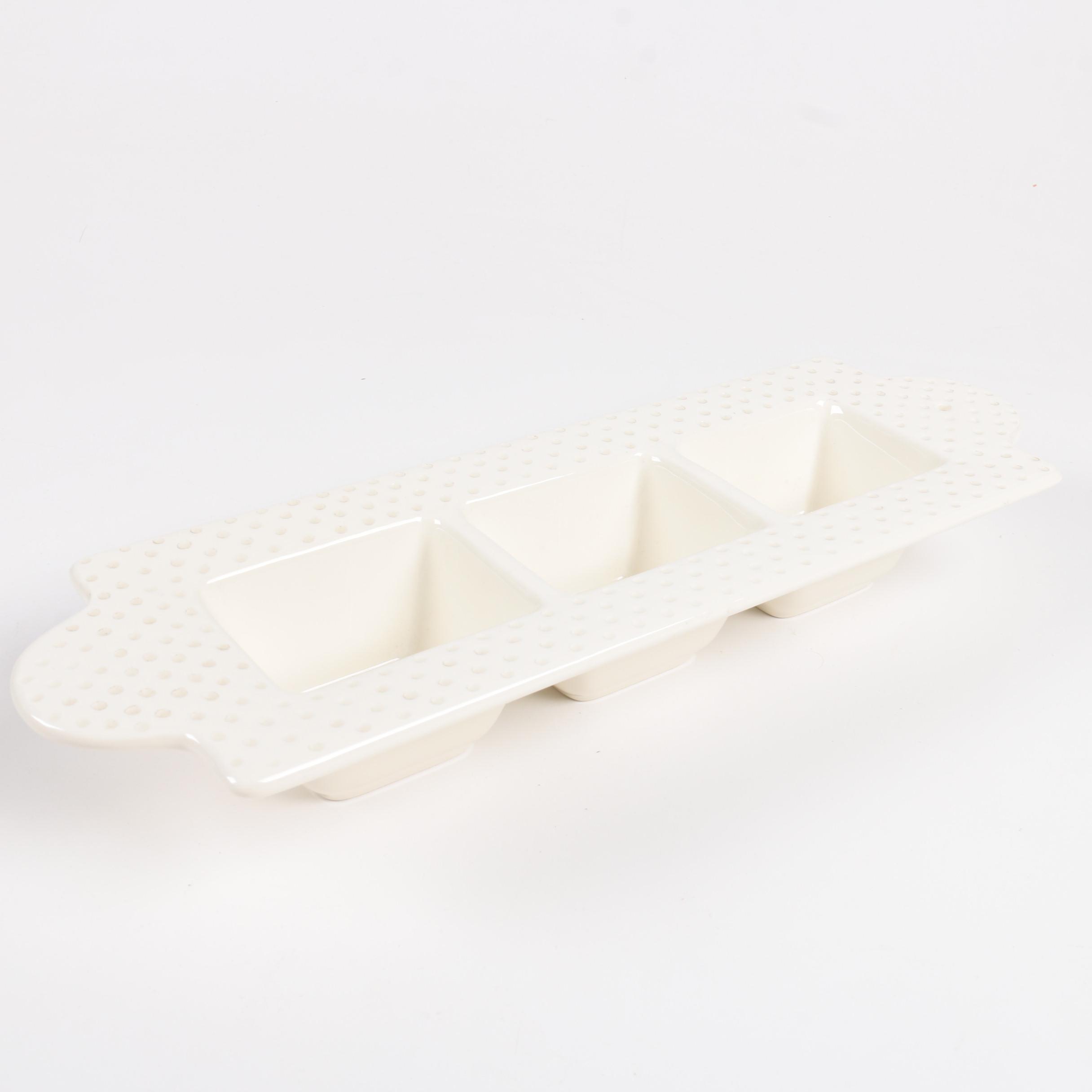 Nora Fleming Plate with Serving Dish, and Topper Figures